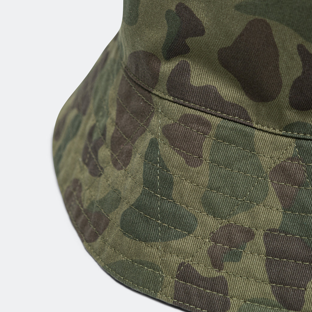 Bucket Hat - Olive Camo 6.5oz Flat Twill