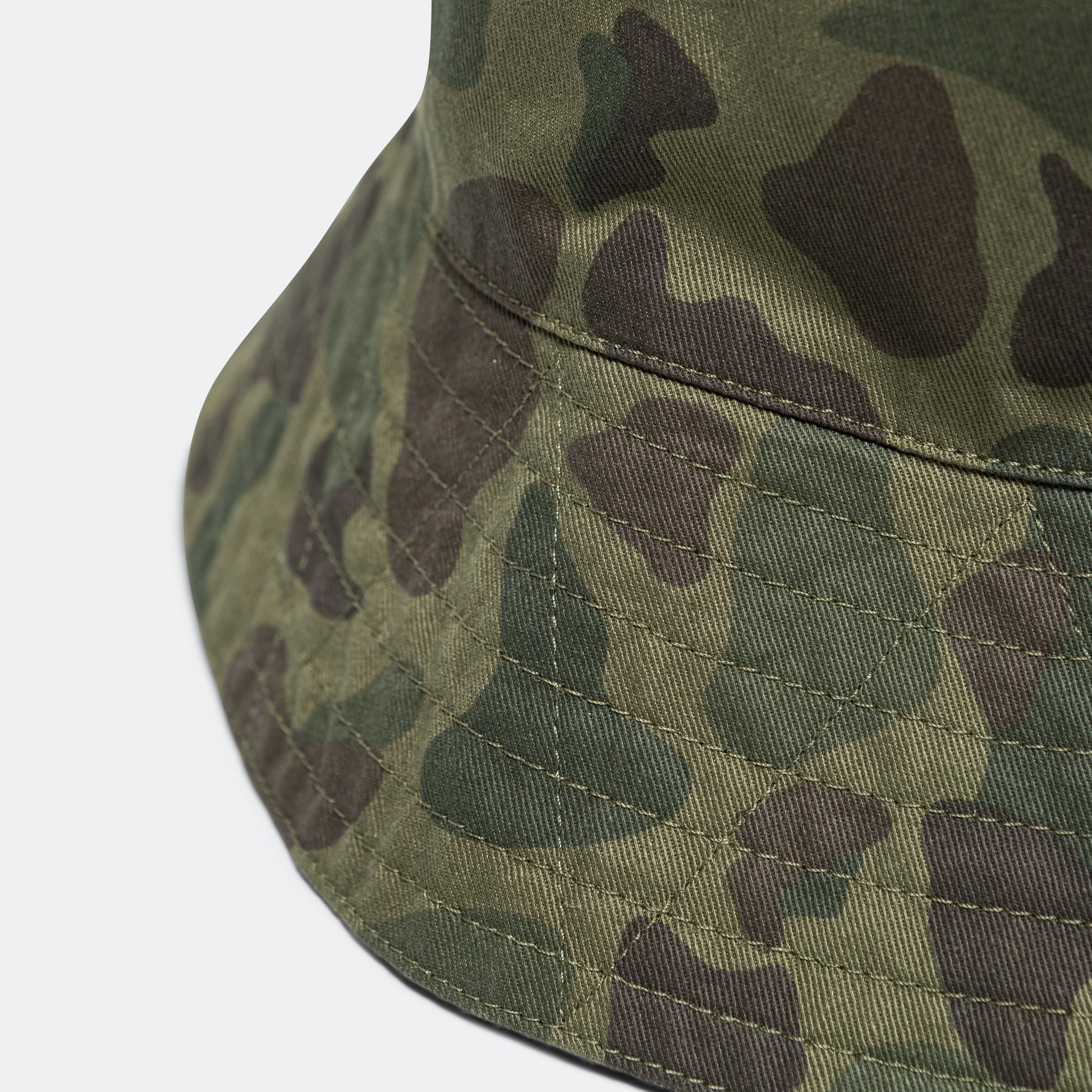 Bucket Hat - Olive Camo 6.5oz Flat Twill