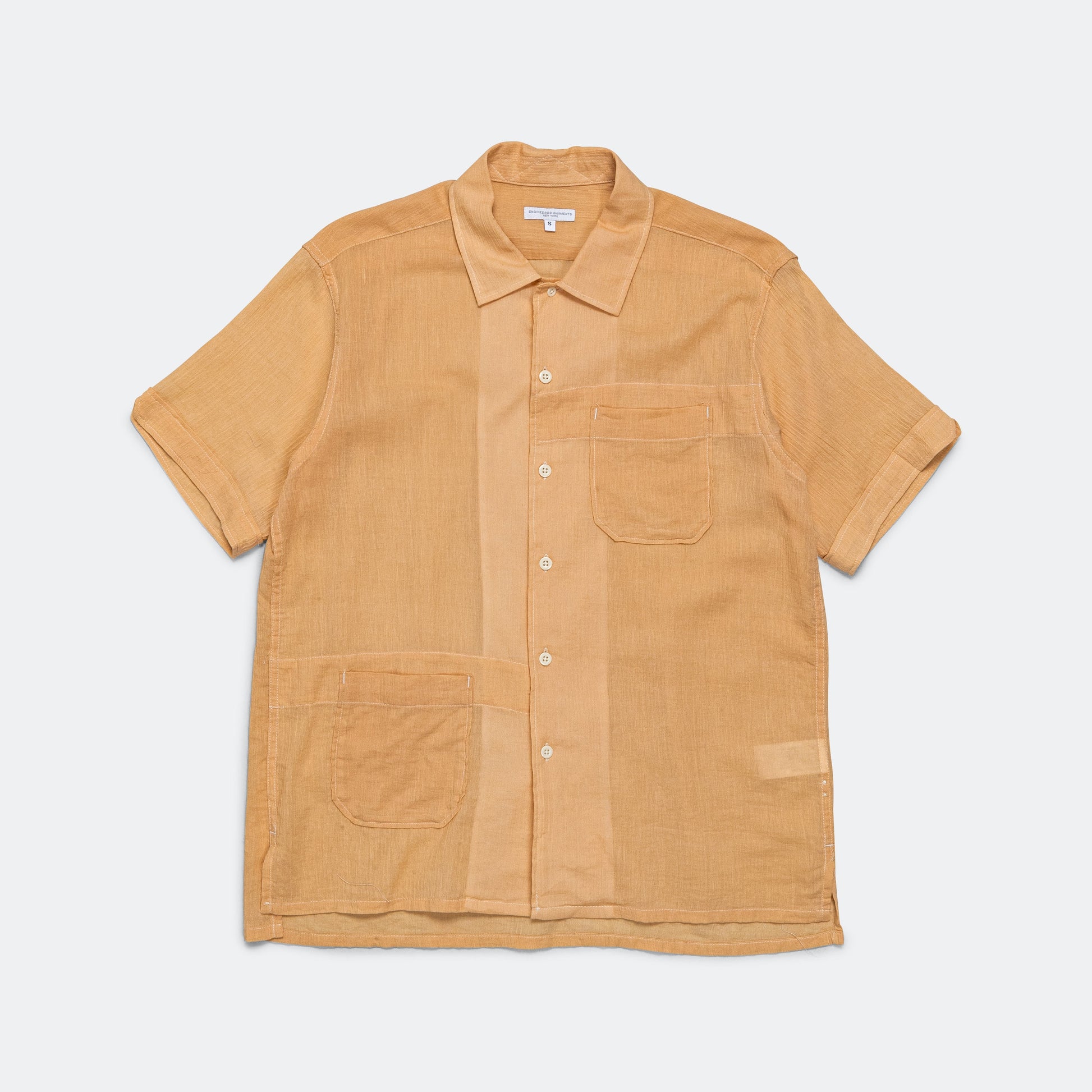 Camp Shirt - Coral Cotton Crepe