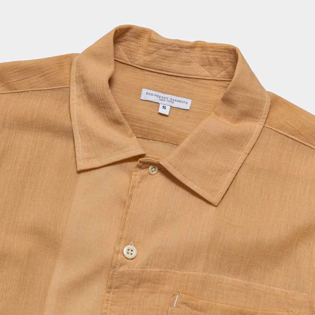 Camp Shirt - Coral Cotton Crepe