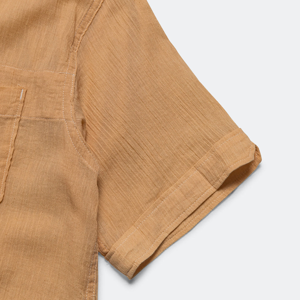 Camp Shirt - Coral Cotton Crepe