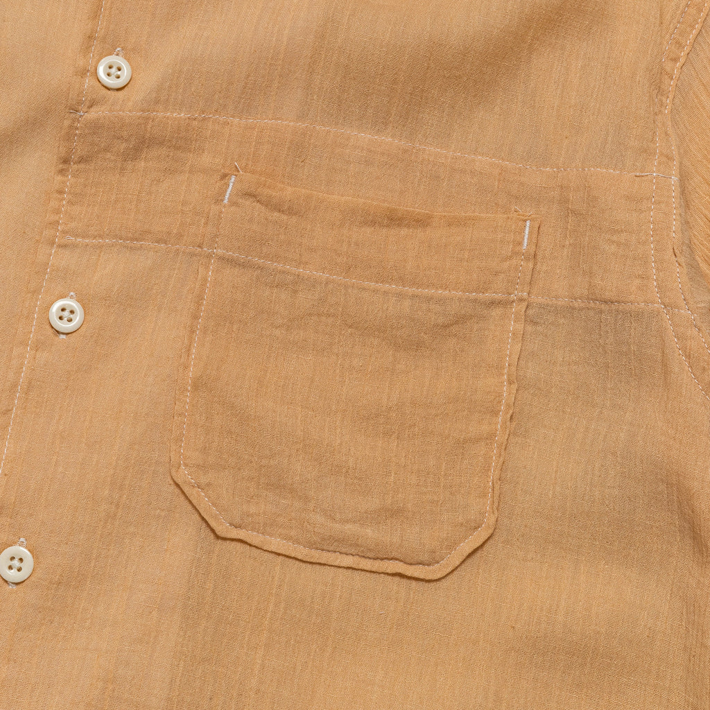 Camp Shirt - Coral Cotton Crepe
