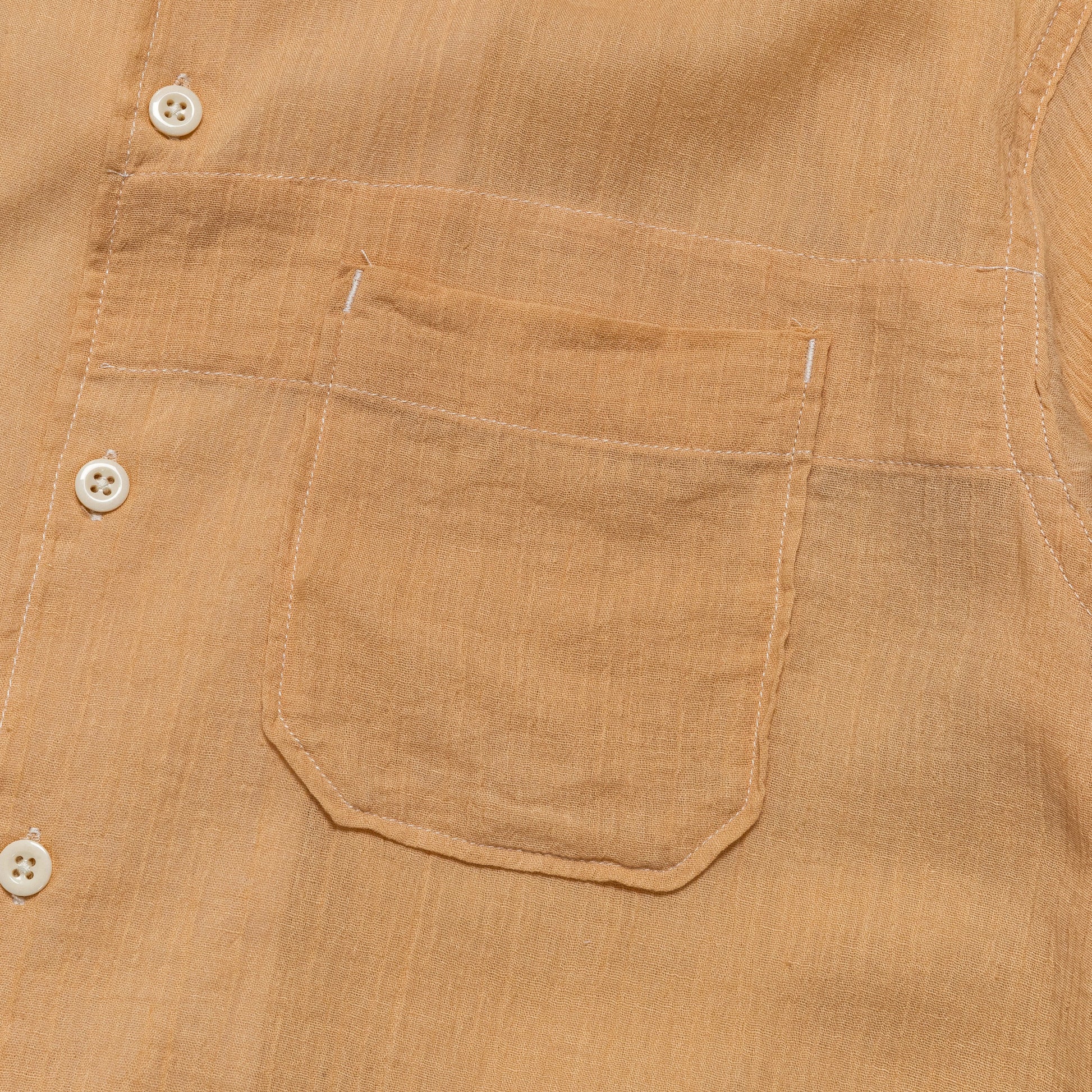 Camp Shirt - Coral Cotton Crepe