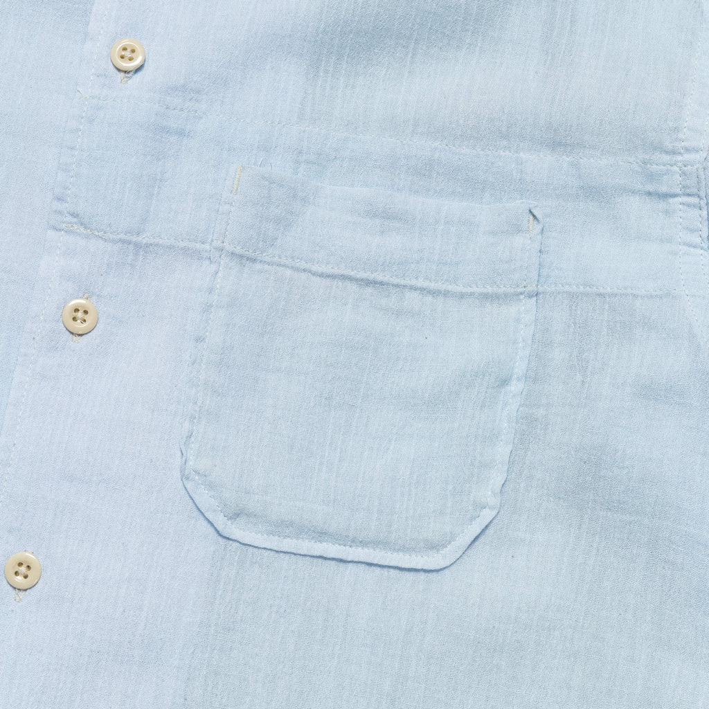 Camp Shirt - Lt Blue Cotton Crepe