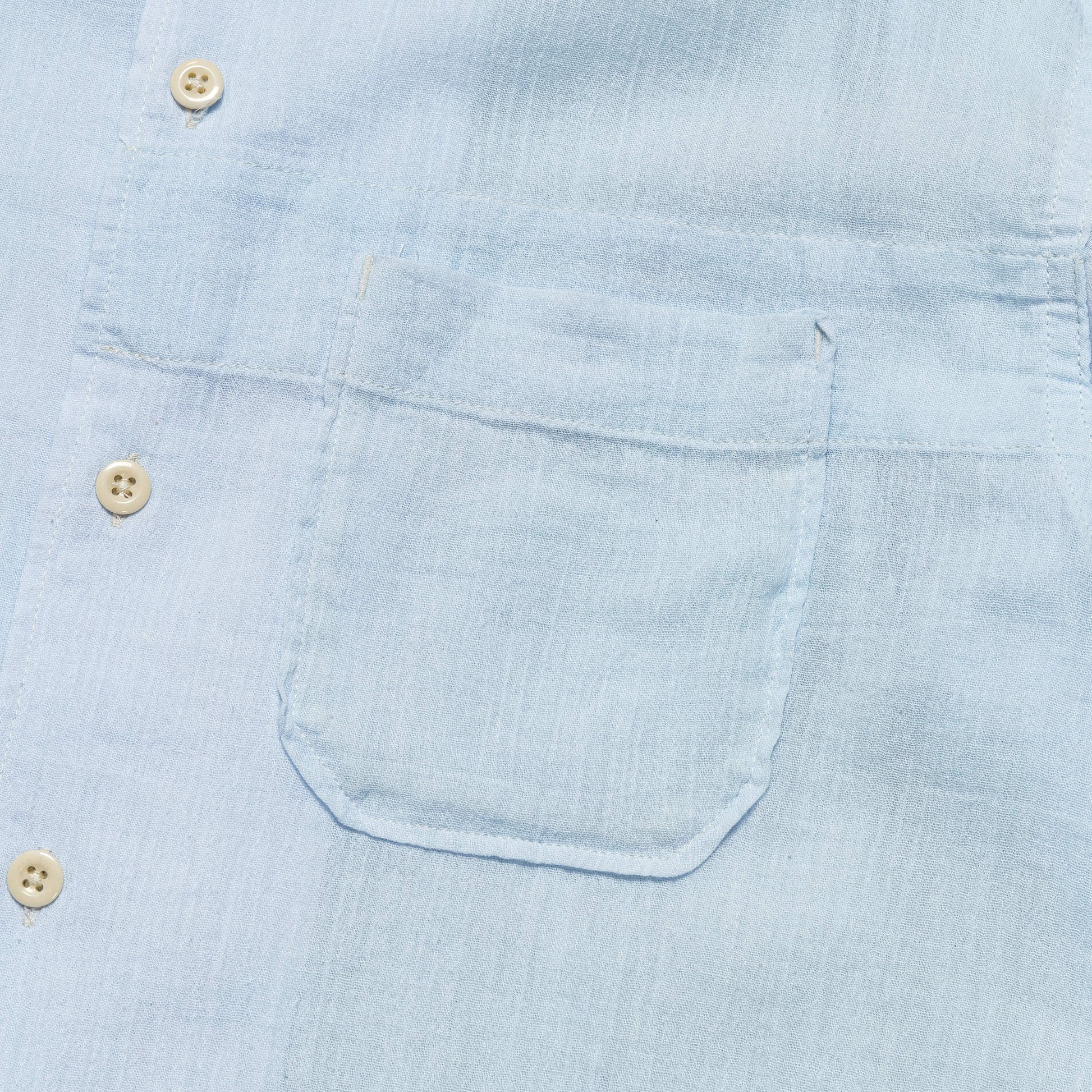 Camp Shirt - Lt Blue Cotton Crepe