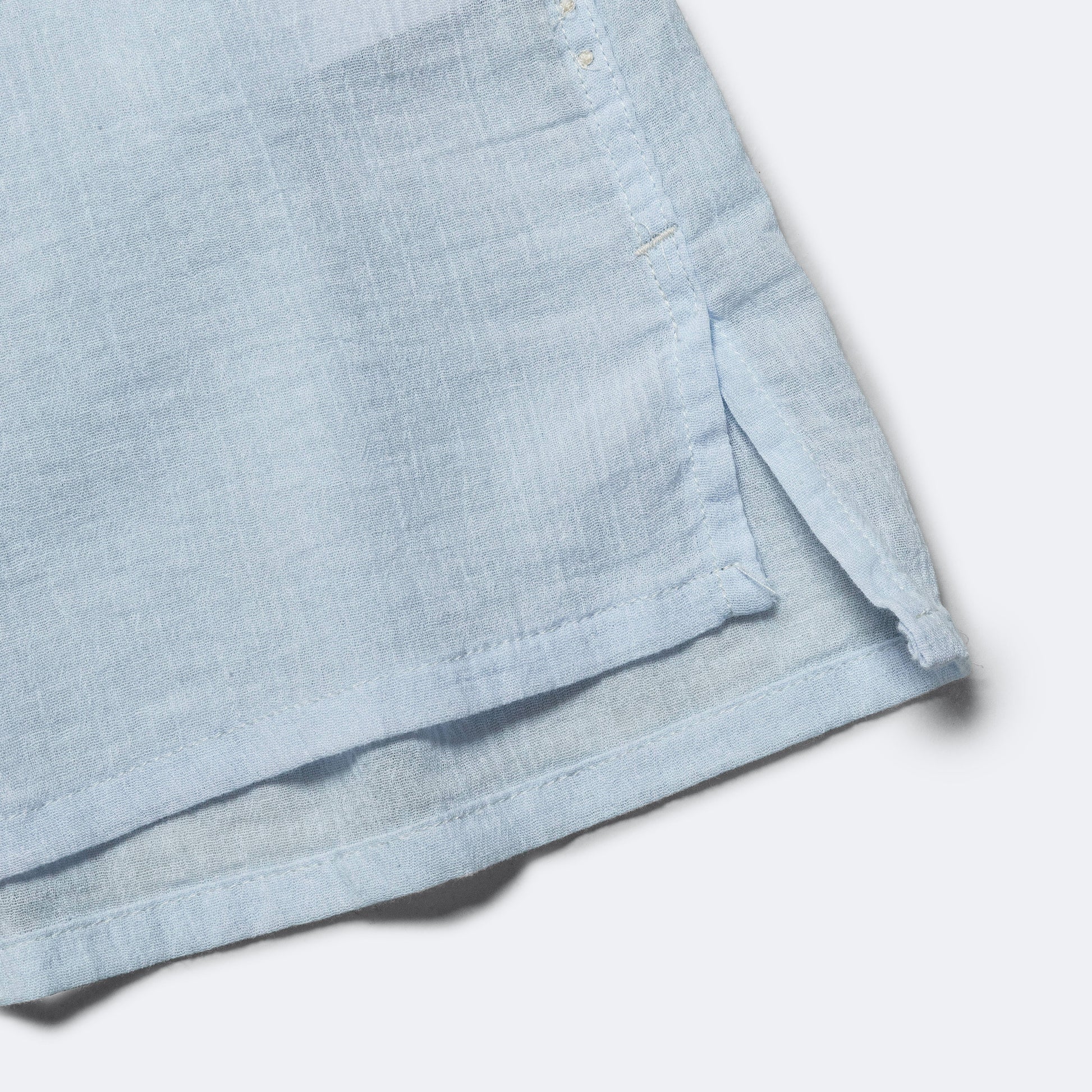 Camp Shirt - Lt Blue Cotton Crepe