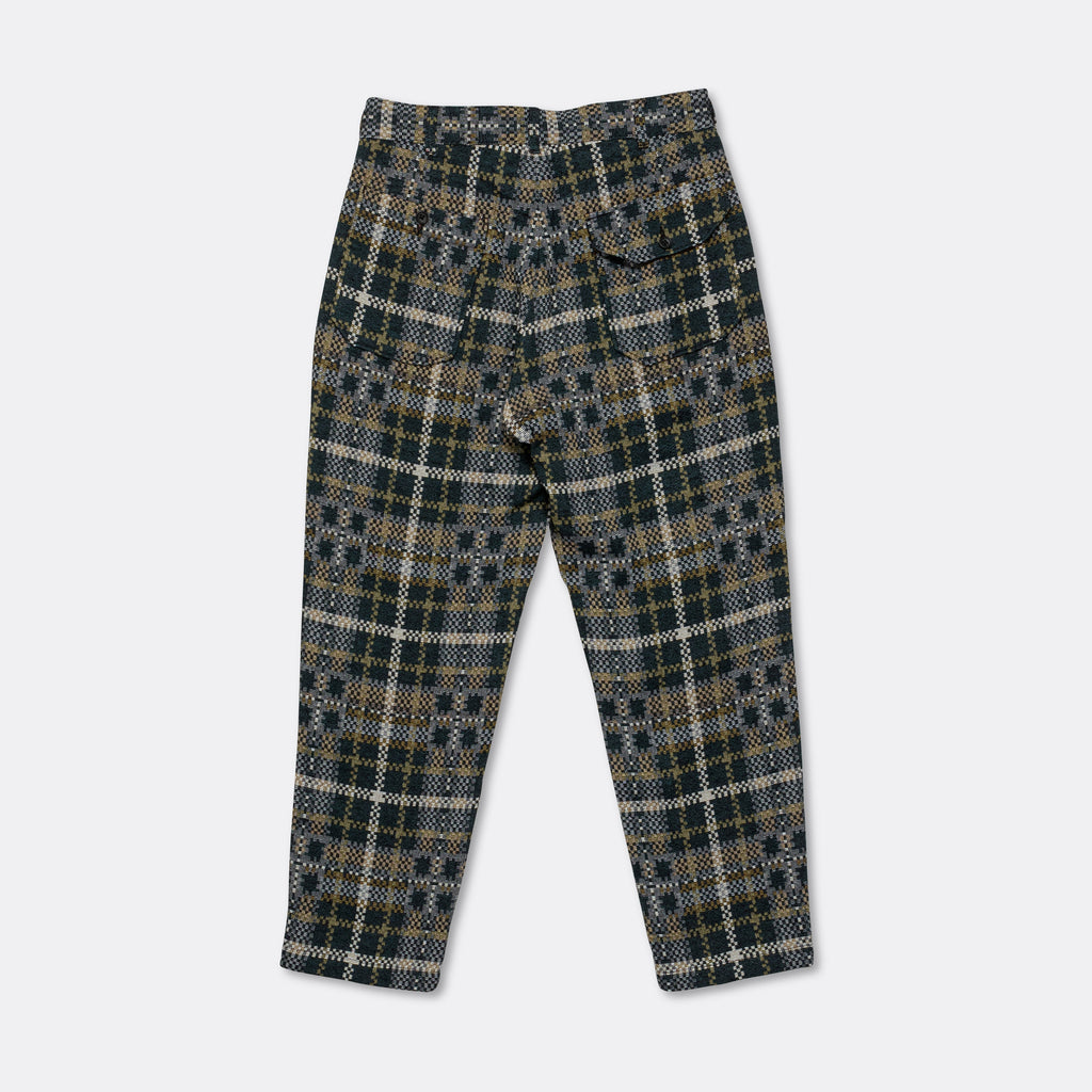 Carlyle Pant - Black/Tan Cotton Acrylic Old Plaid