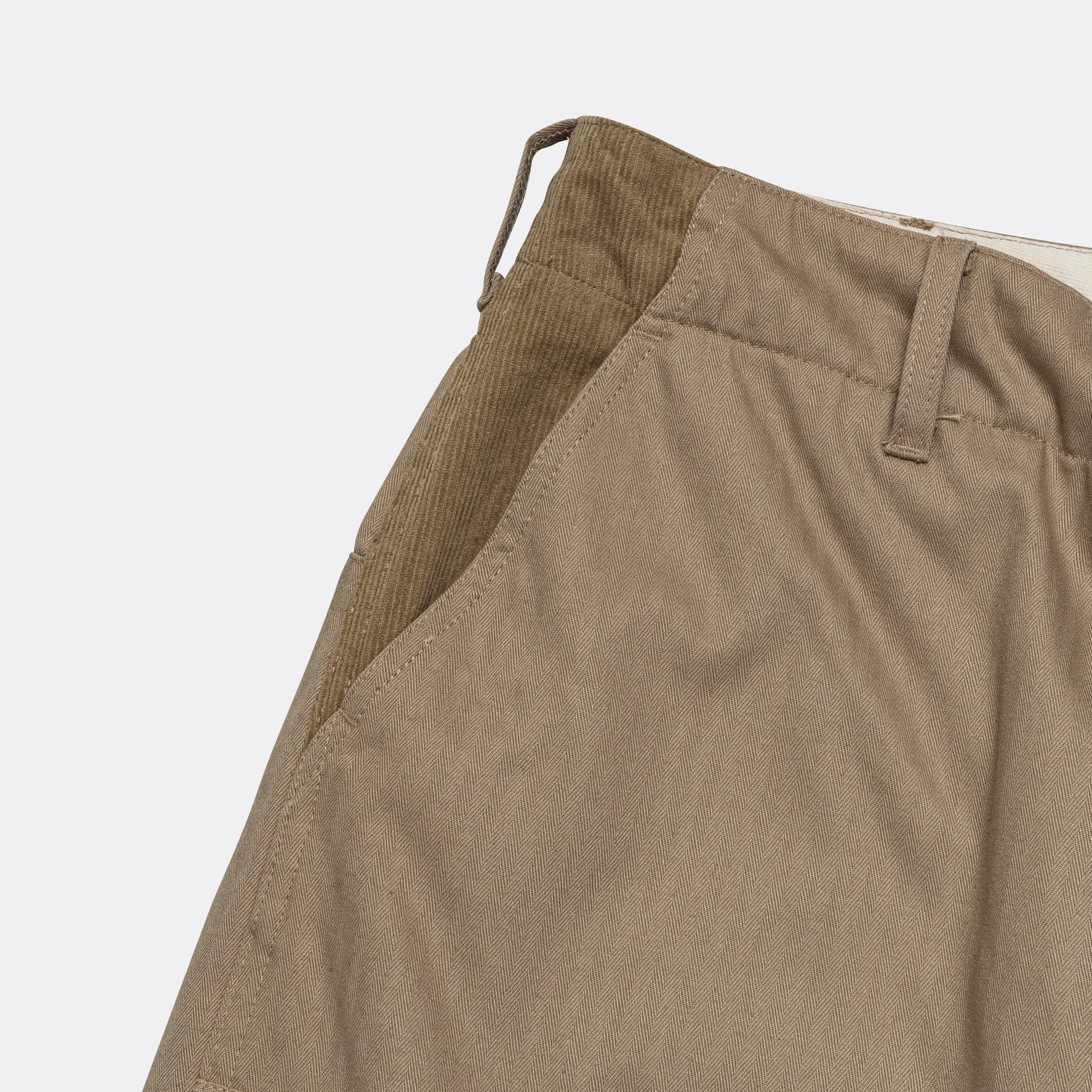 Field Pant - Khaki Cotton Herringbone Twill