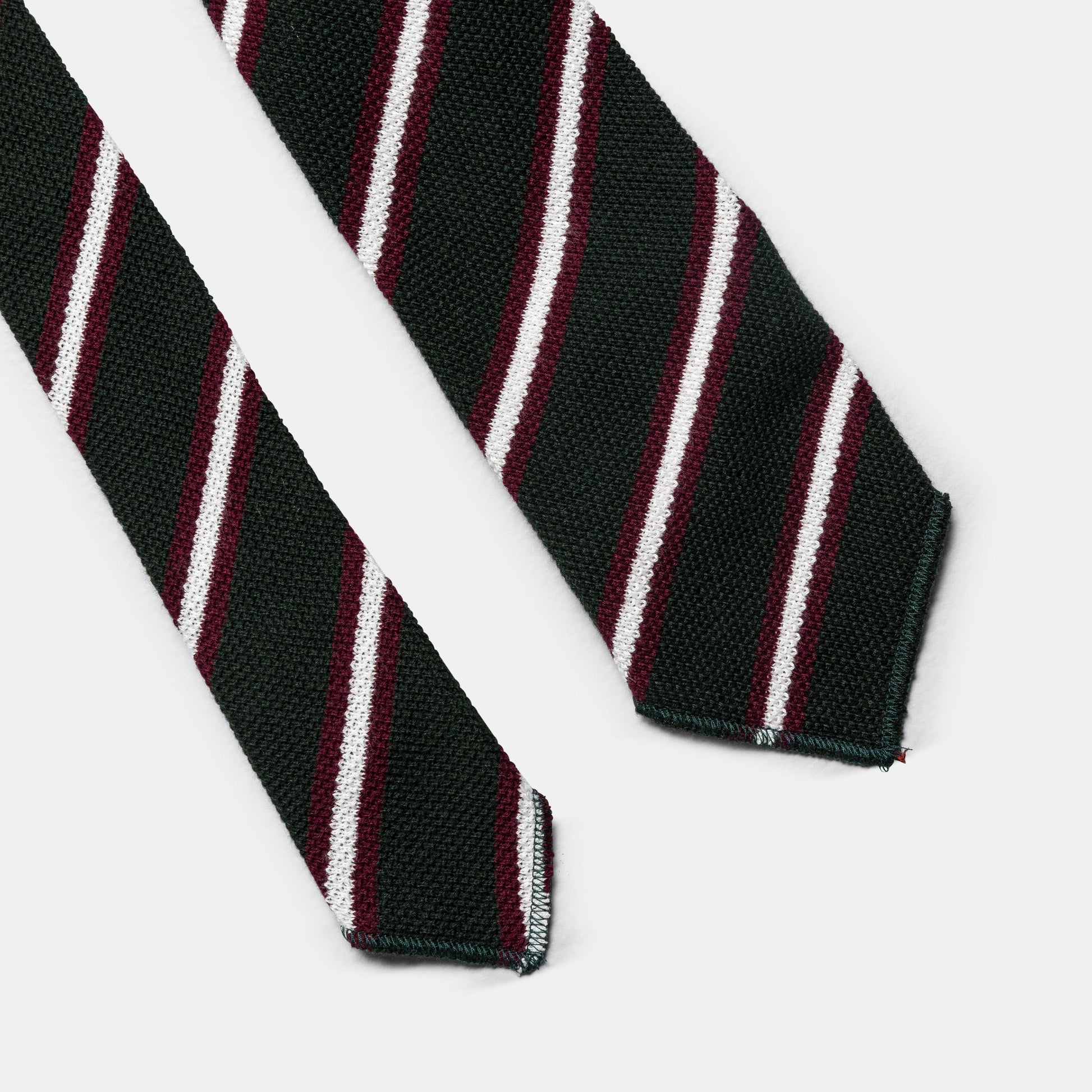 Knit Tie - Green Stripe