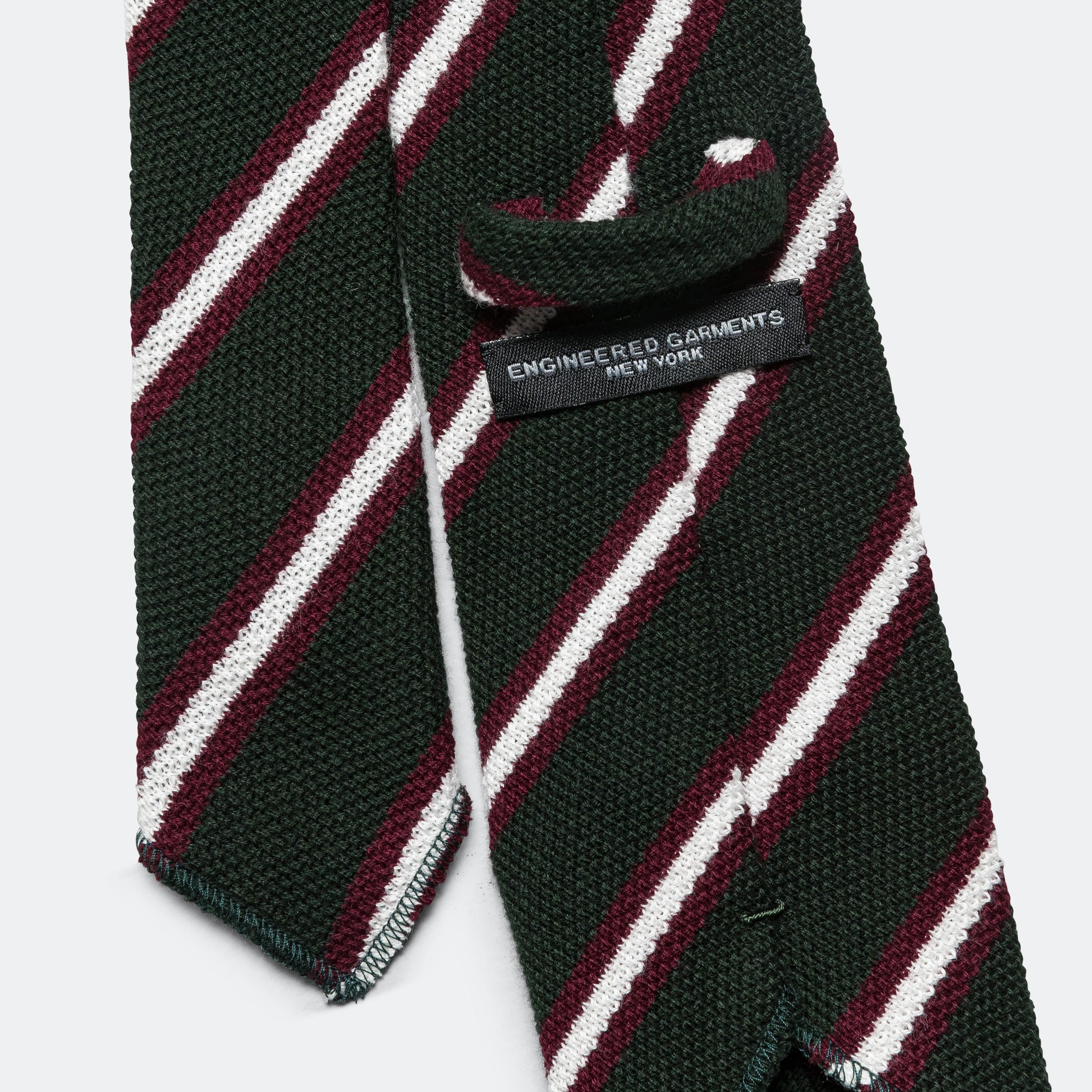 Knit Tie - Green Stripe