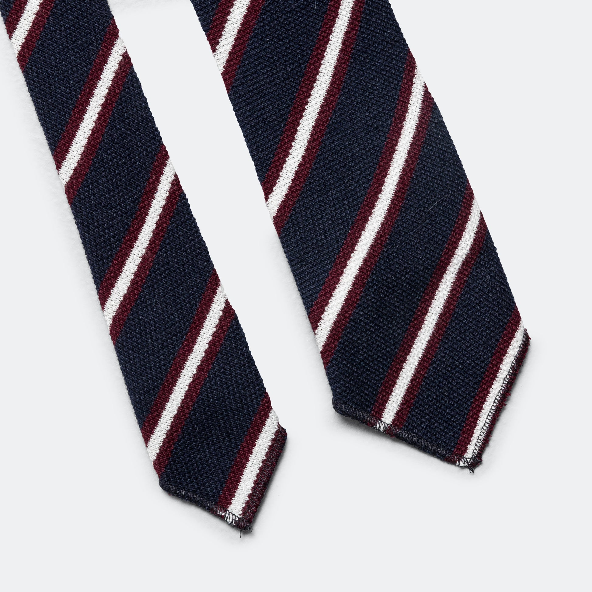 Knit Tie - Navy Stripe