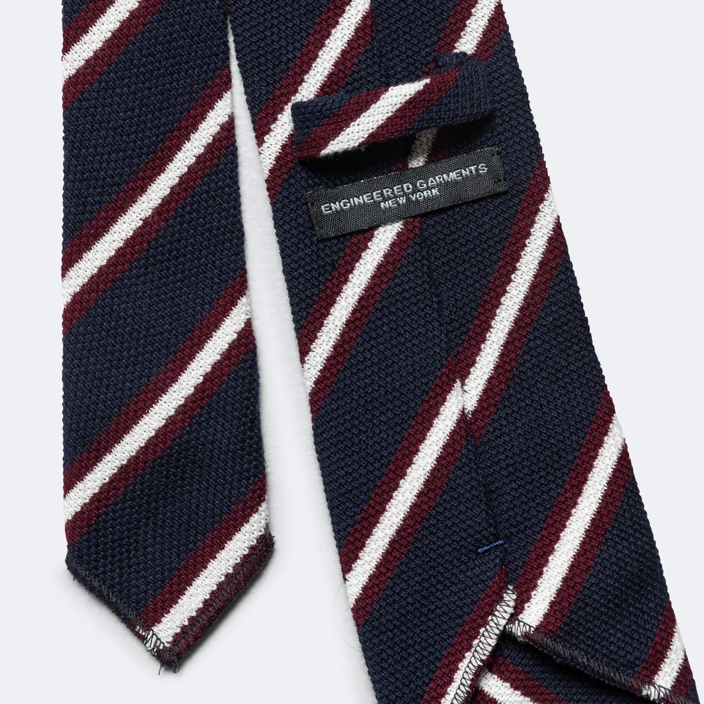 Knit Tie - Navy Stripe