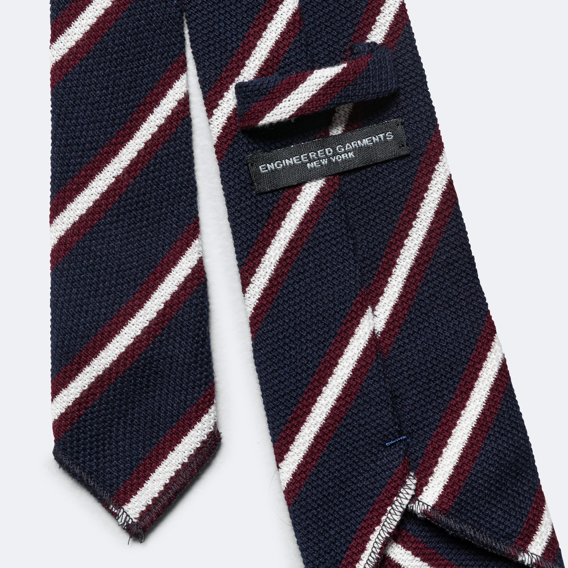 Knit Tie - Navy Stripe