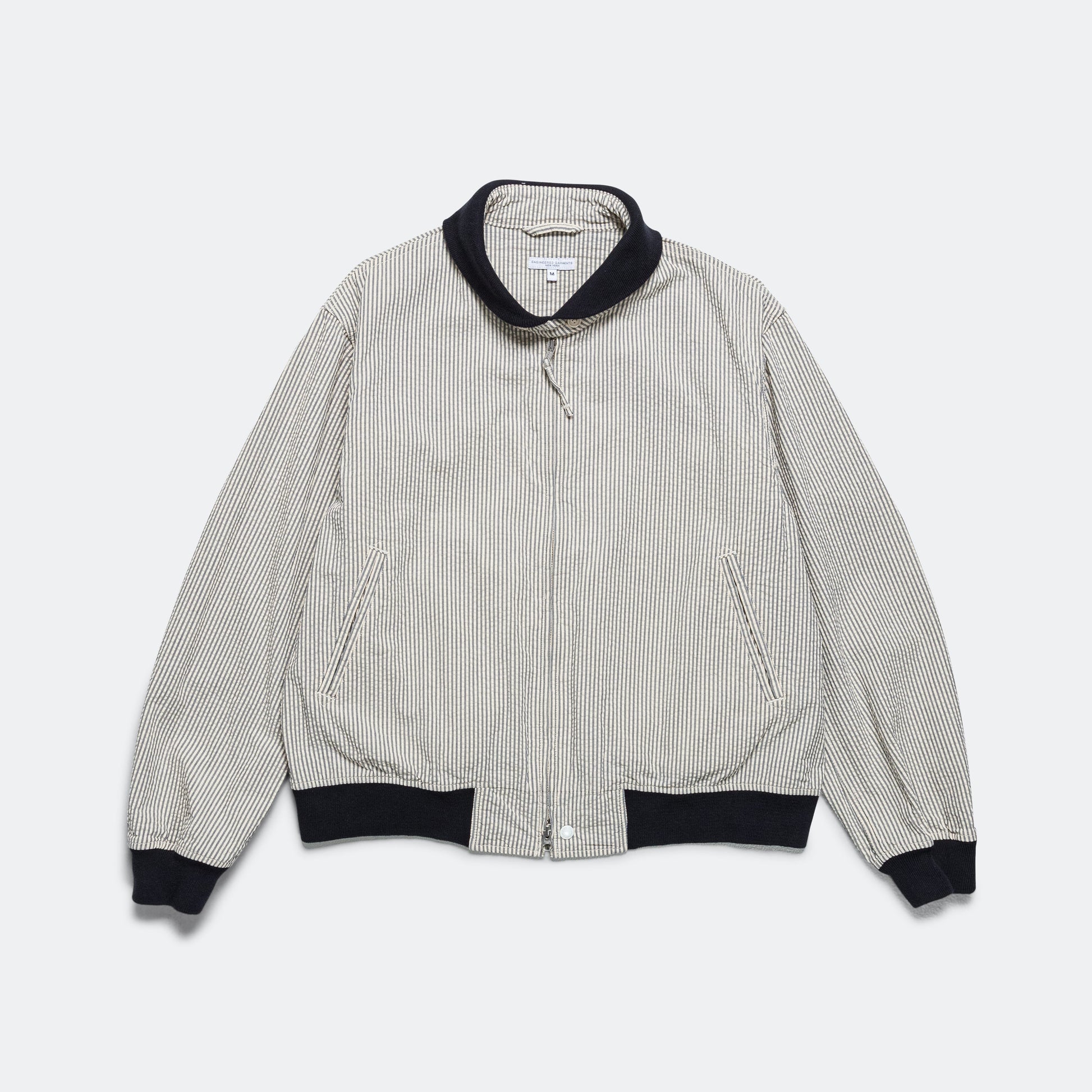 LL Jacket - Navy/Natural Cotton Seersucker
