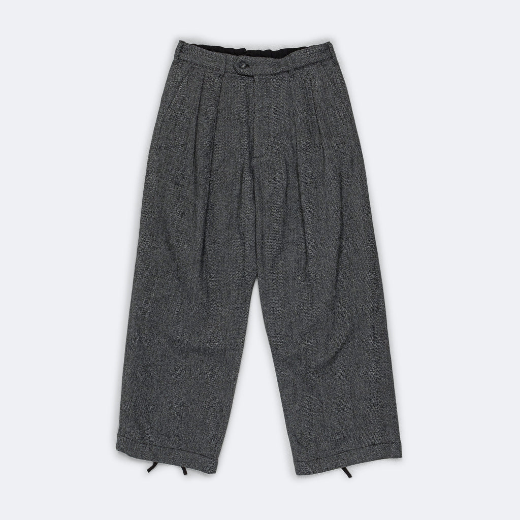 Oxford Pant - Grey Poly Wool Herringbone