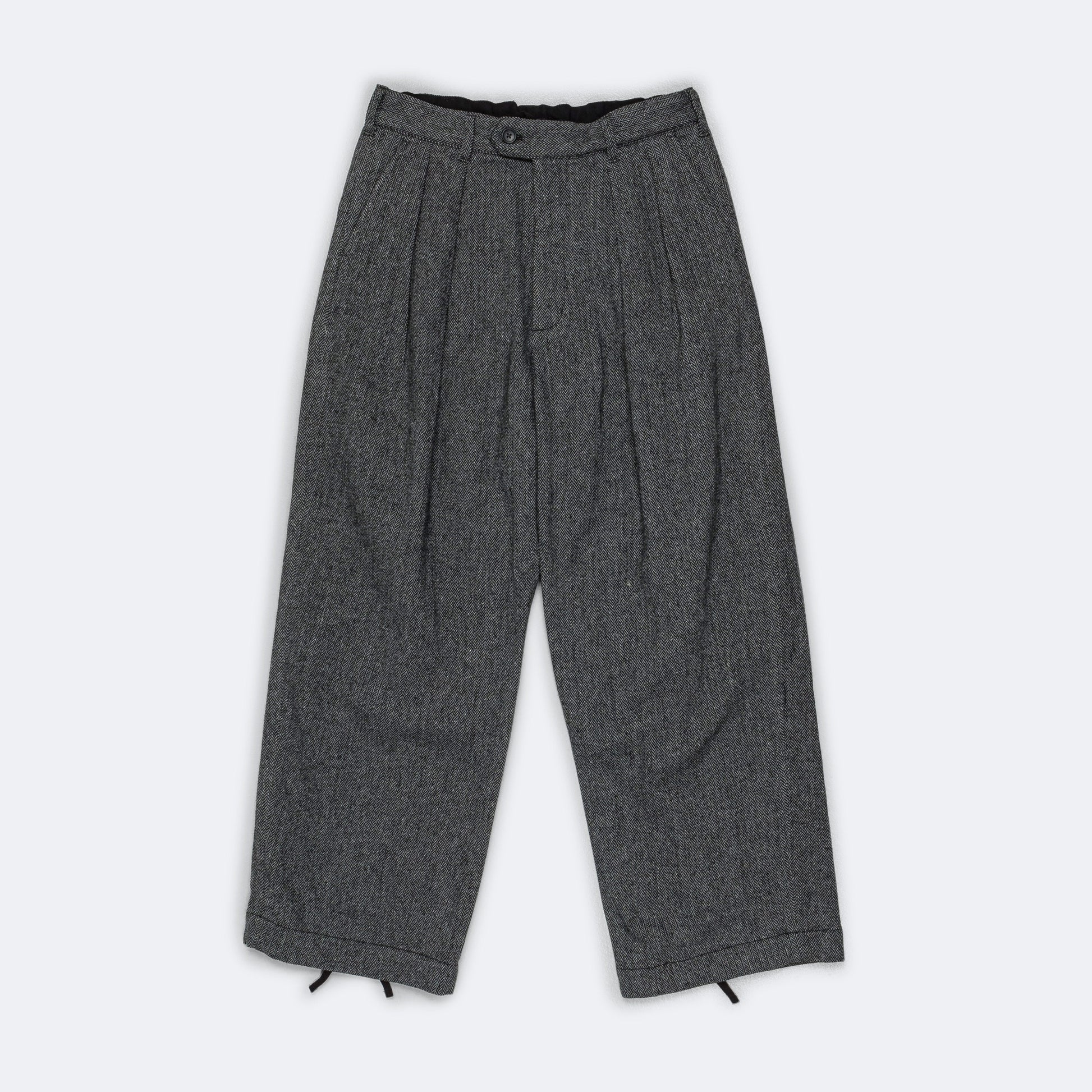 Oxford Pant - Grey Poly Wool Herringbone