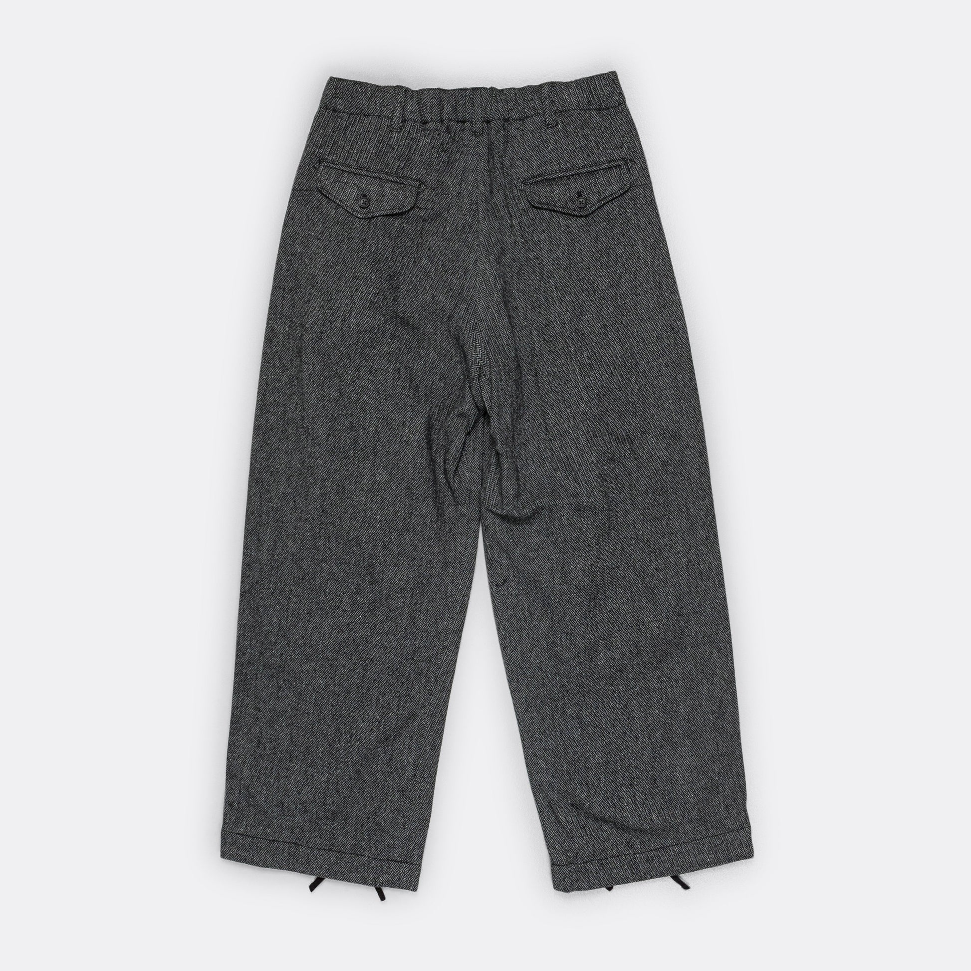 Oxford Pant - Grey Poly Wool Herringbone