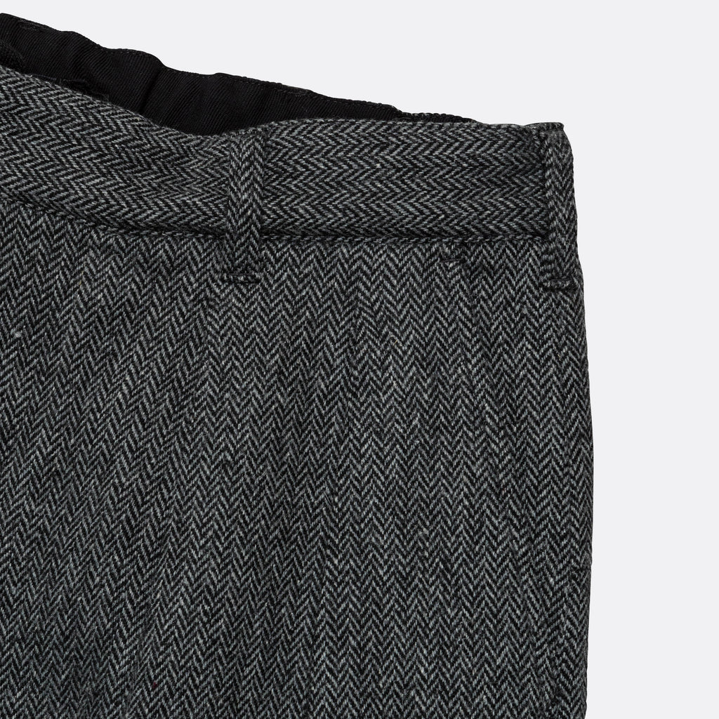 Oxford Pant - Grey Poly Wool Herringbone