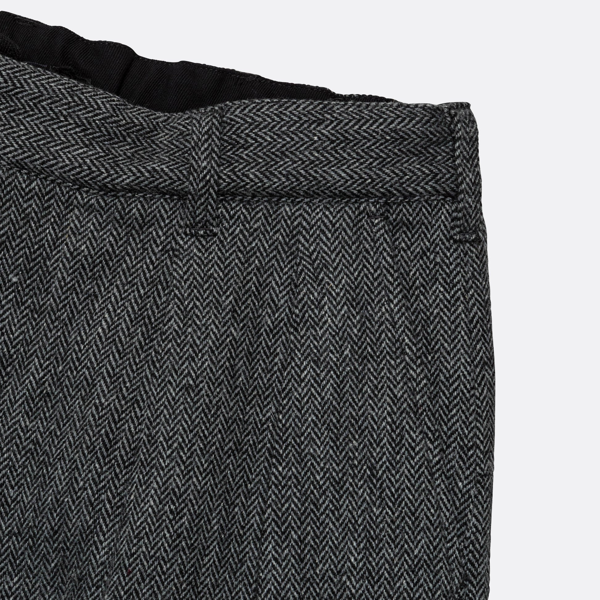 Oxford Pant - Grey Poly Wool Herringbone
