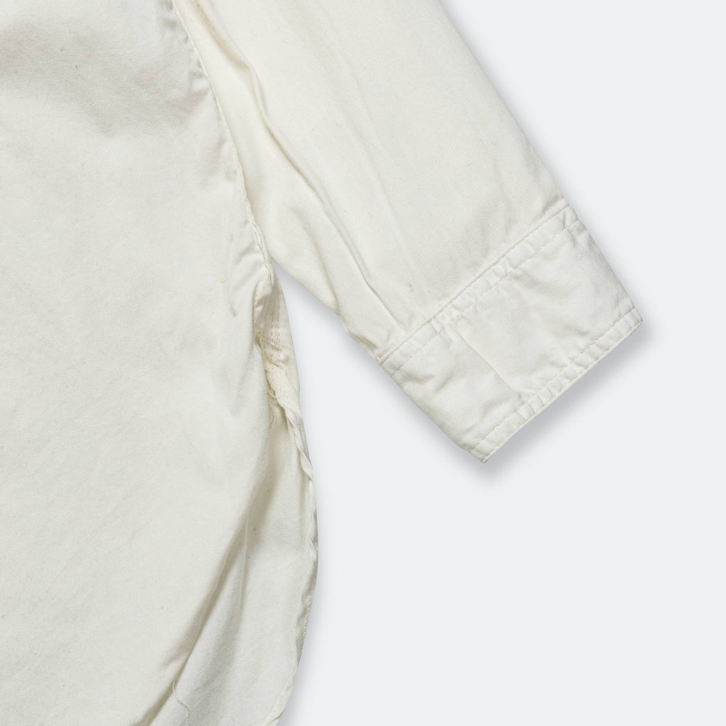 Work Shirt - Ivory Cotton Micro Sanded Twill