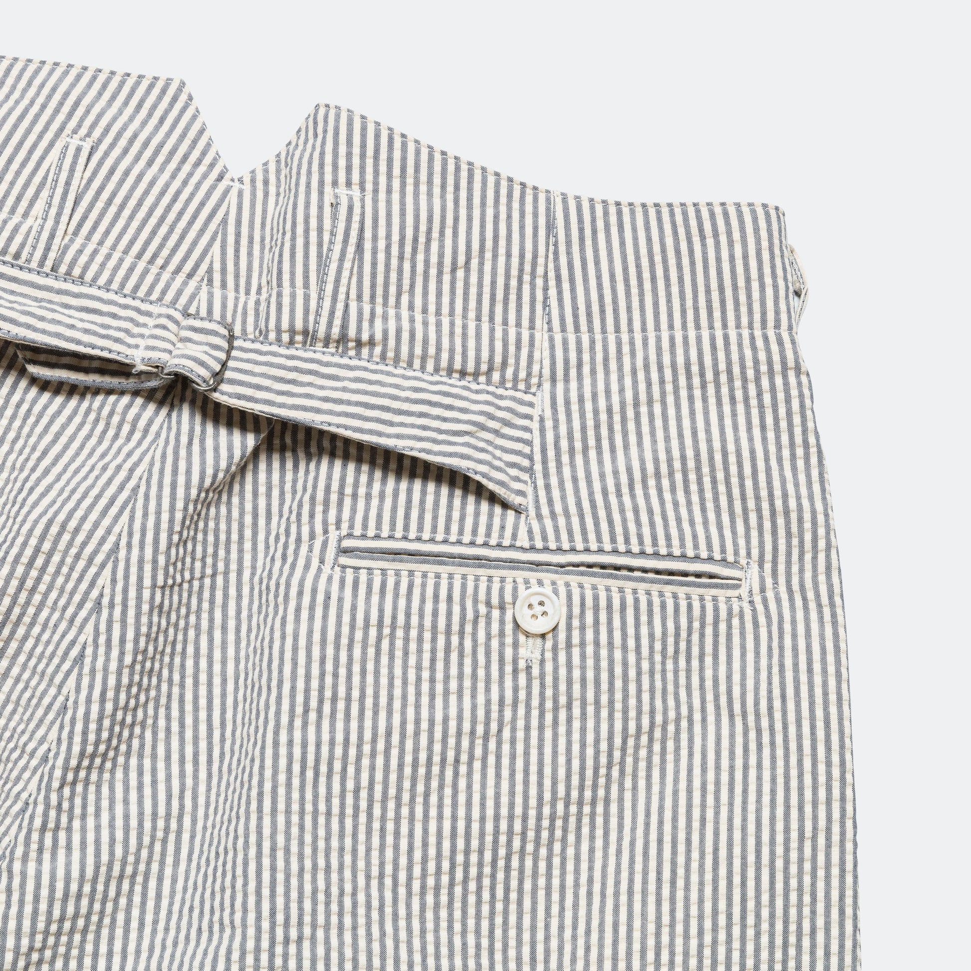WP Pant - Navy/Natural Cotton Seersucker
