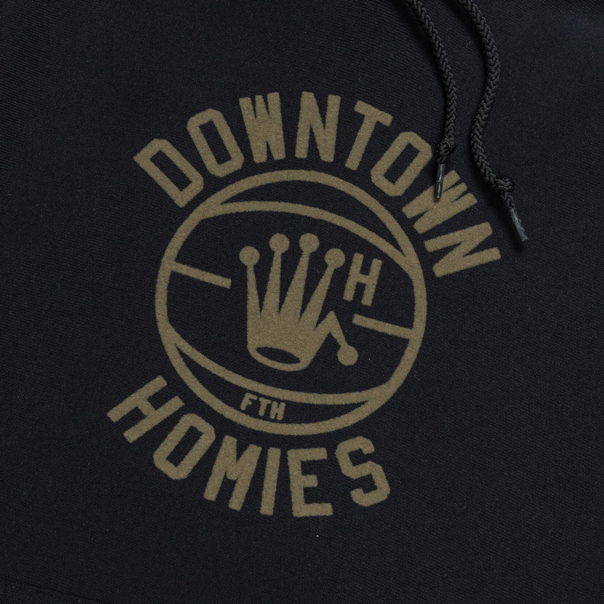 Downtown Homies Crew Pullover - Black