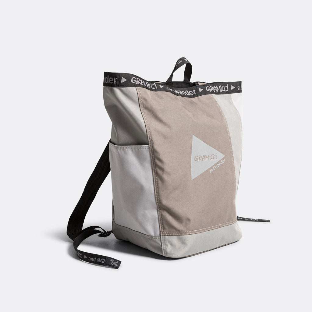 Patchwork 2WAY Pack  × and wander - Beige