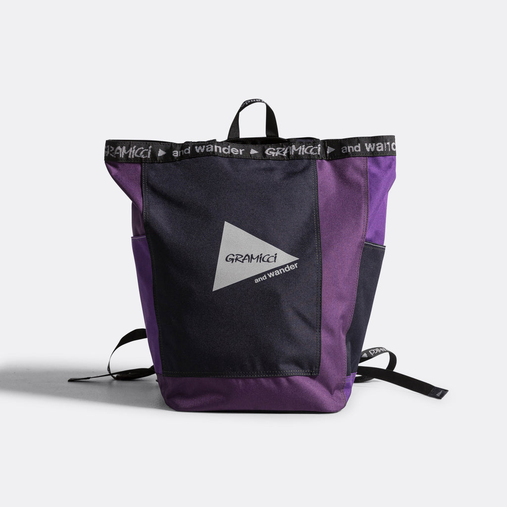 Patchwork 2WAY Pack × and wander - Purple