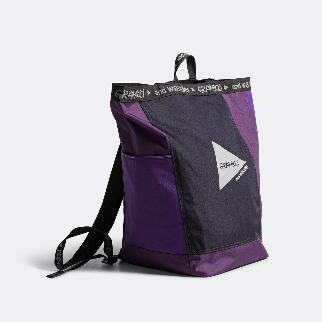 Patchwork 2WAY Pack × and wander - Purple