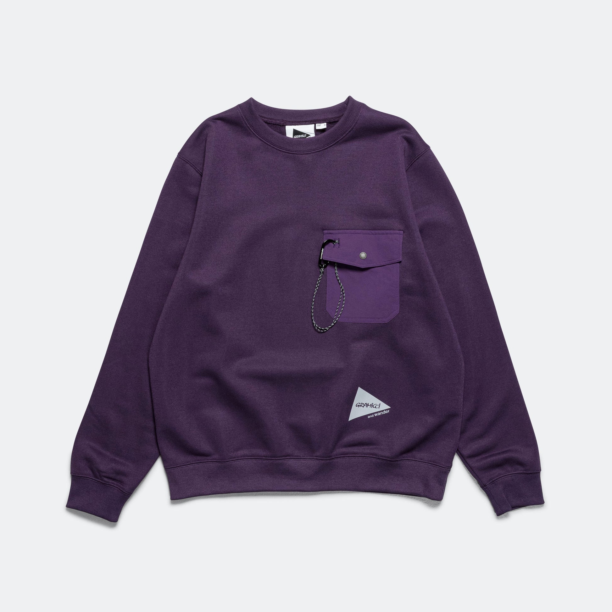 Pocket Sweatshirt × and wander - Purple