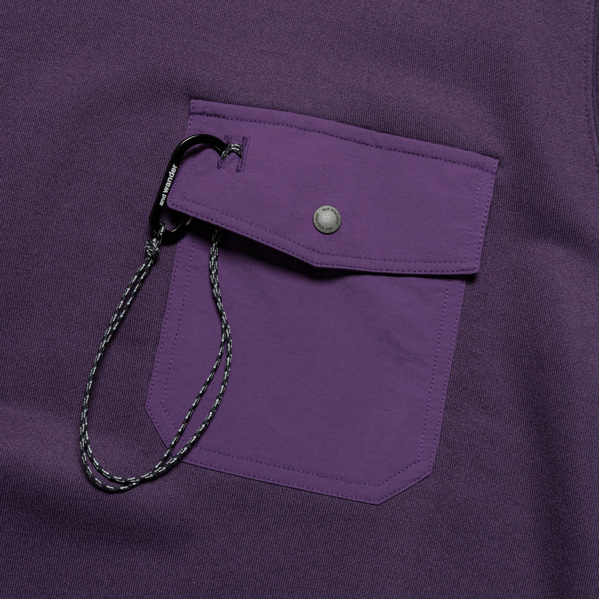 Pocket Sweatshirt × and wander - Purple