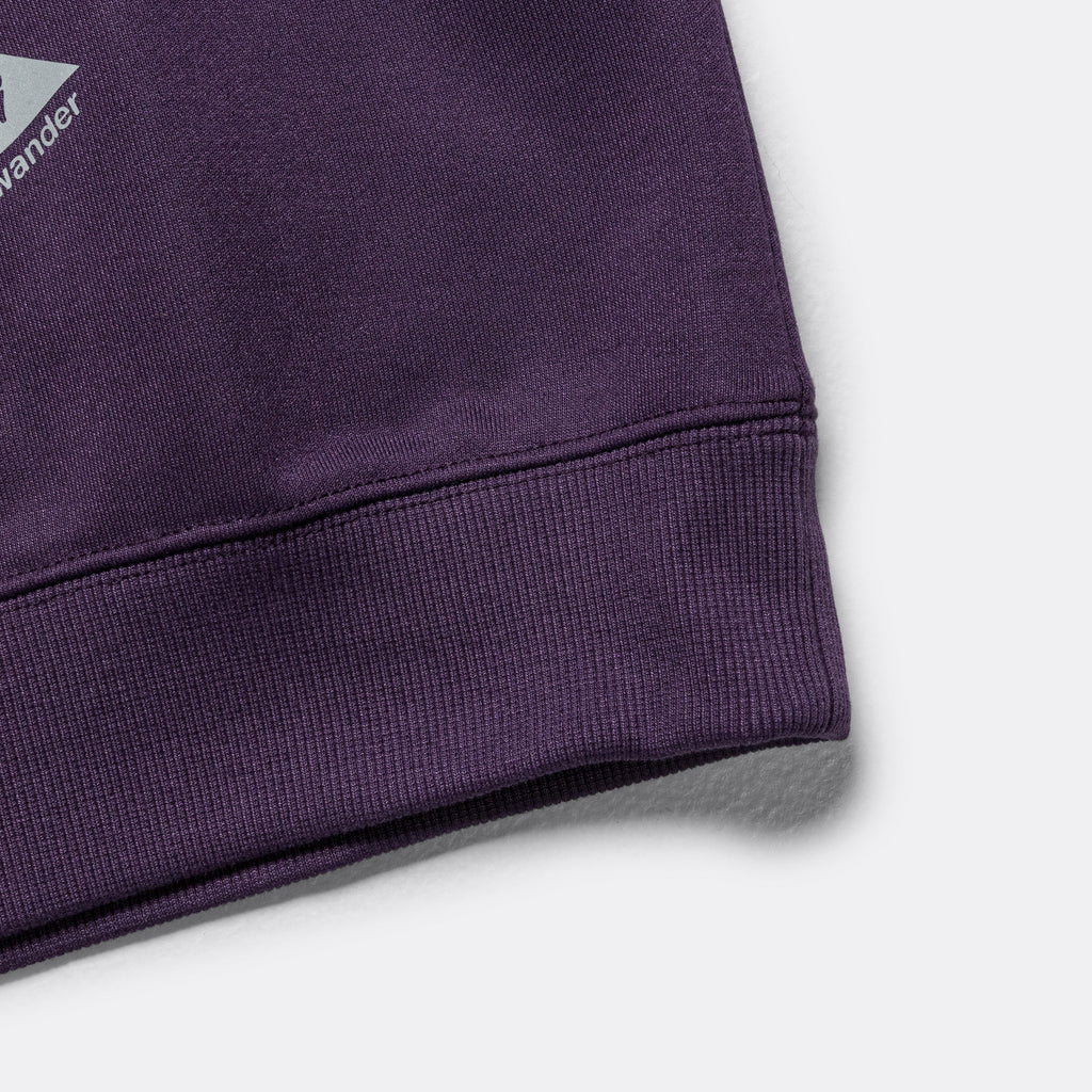 Pocket Sweatshirt × and wander - Purple