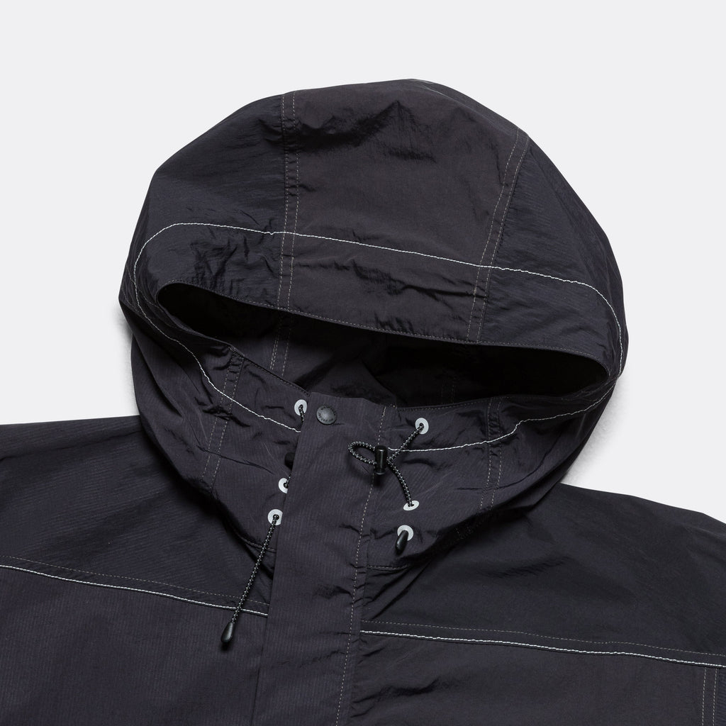 Patchwork Wind Hoodie × and wander - Black