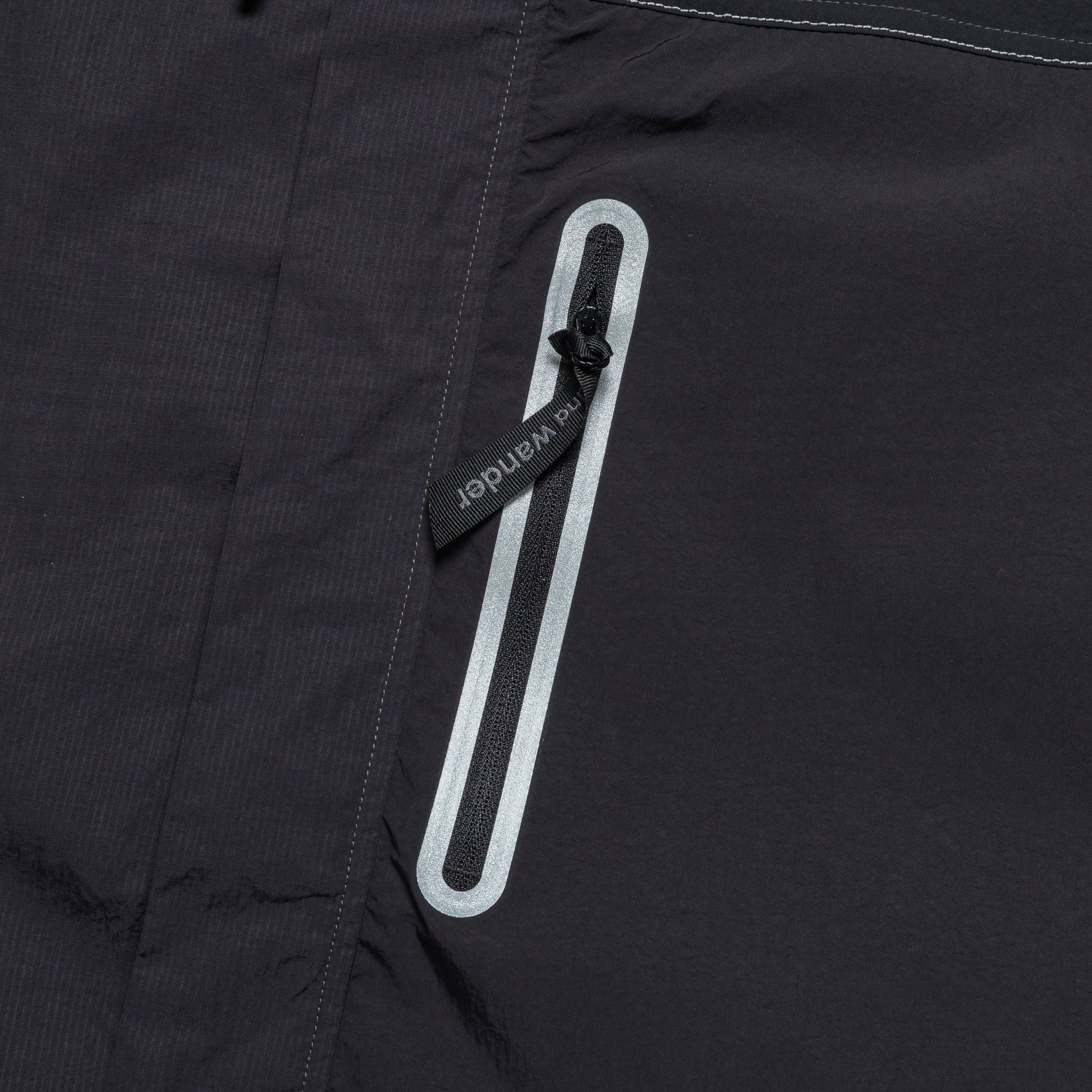 Patchwork Wind Hoodie × and wander - Black