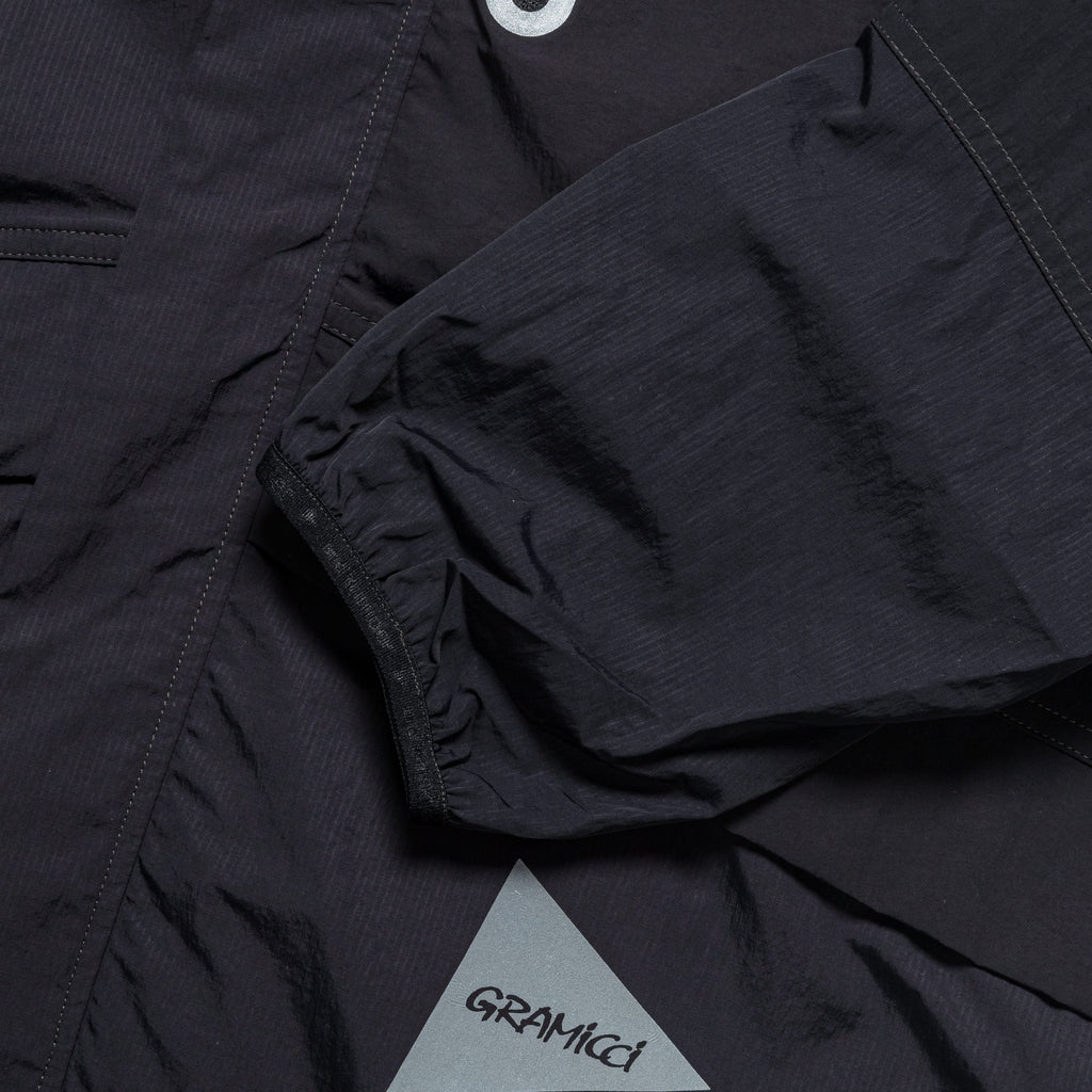 Patchwork Wind Hoodie × and wander - Black