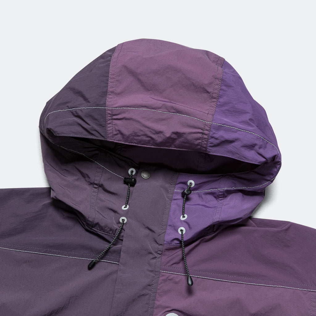 Patchwork Wind Hoodie × and wander - Purple