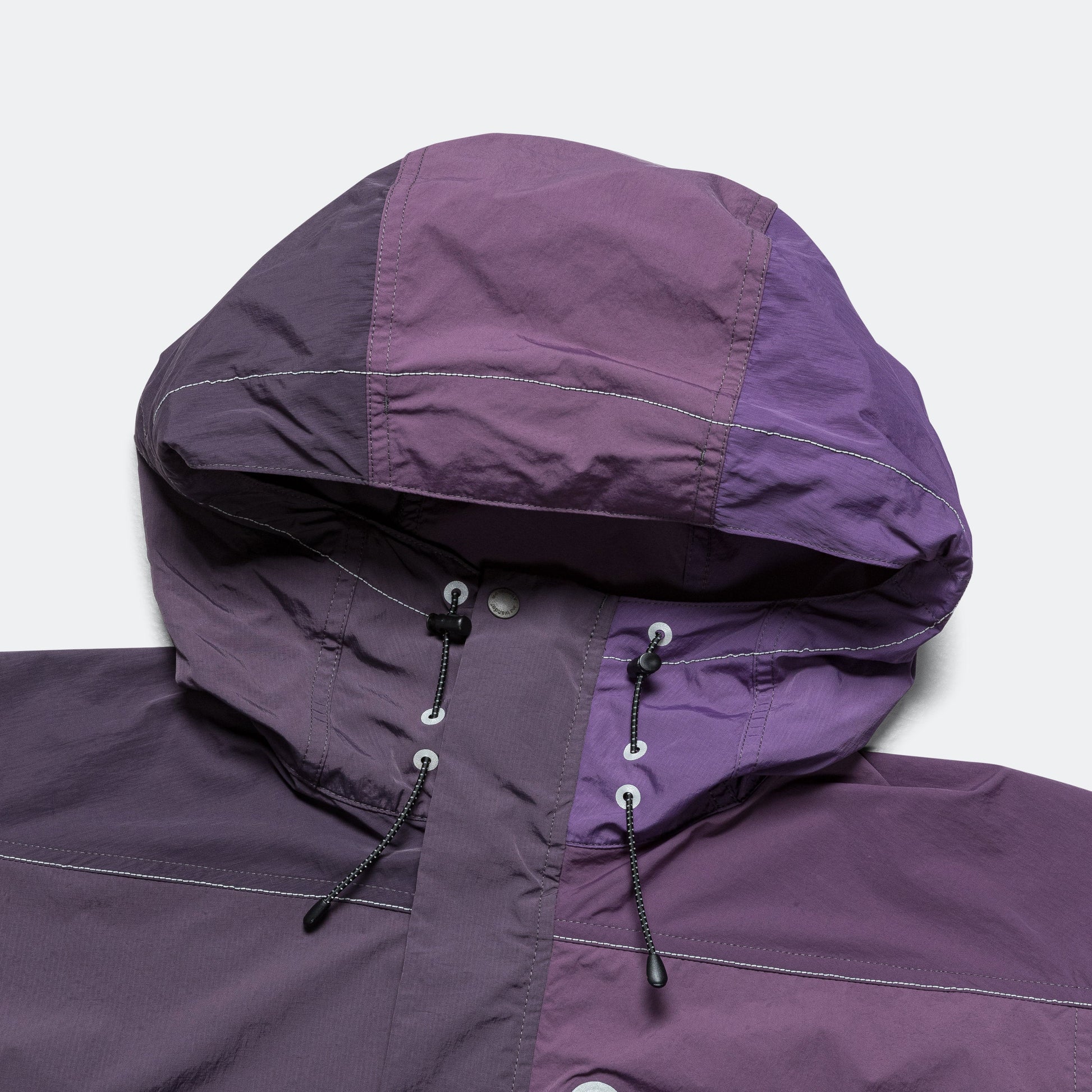 Patchwork Wind Hoodie × and wander - Purple