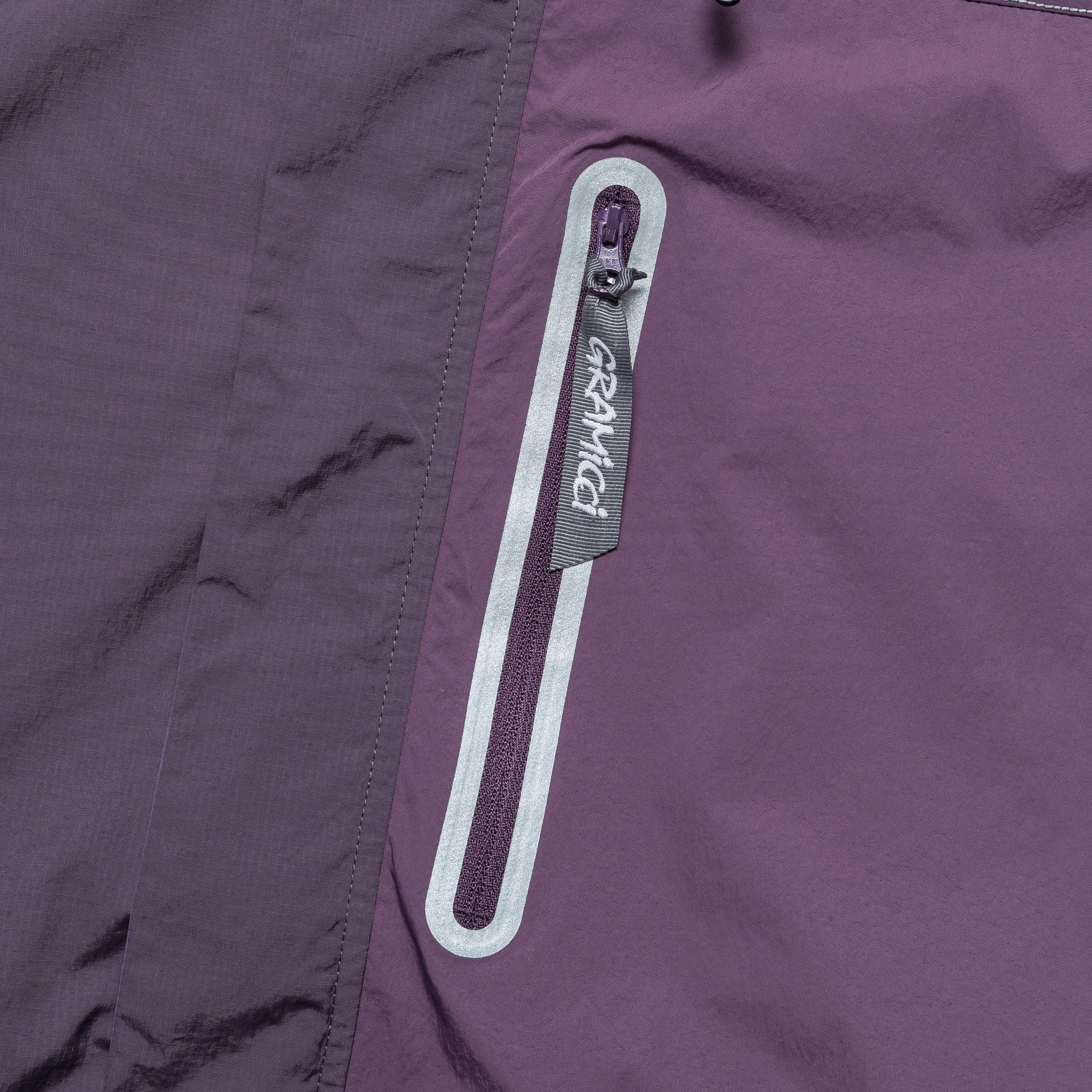 Patchwork Wind Hoodie × and wander - Purple