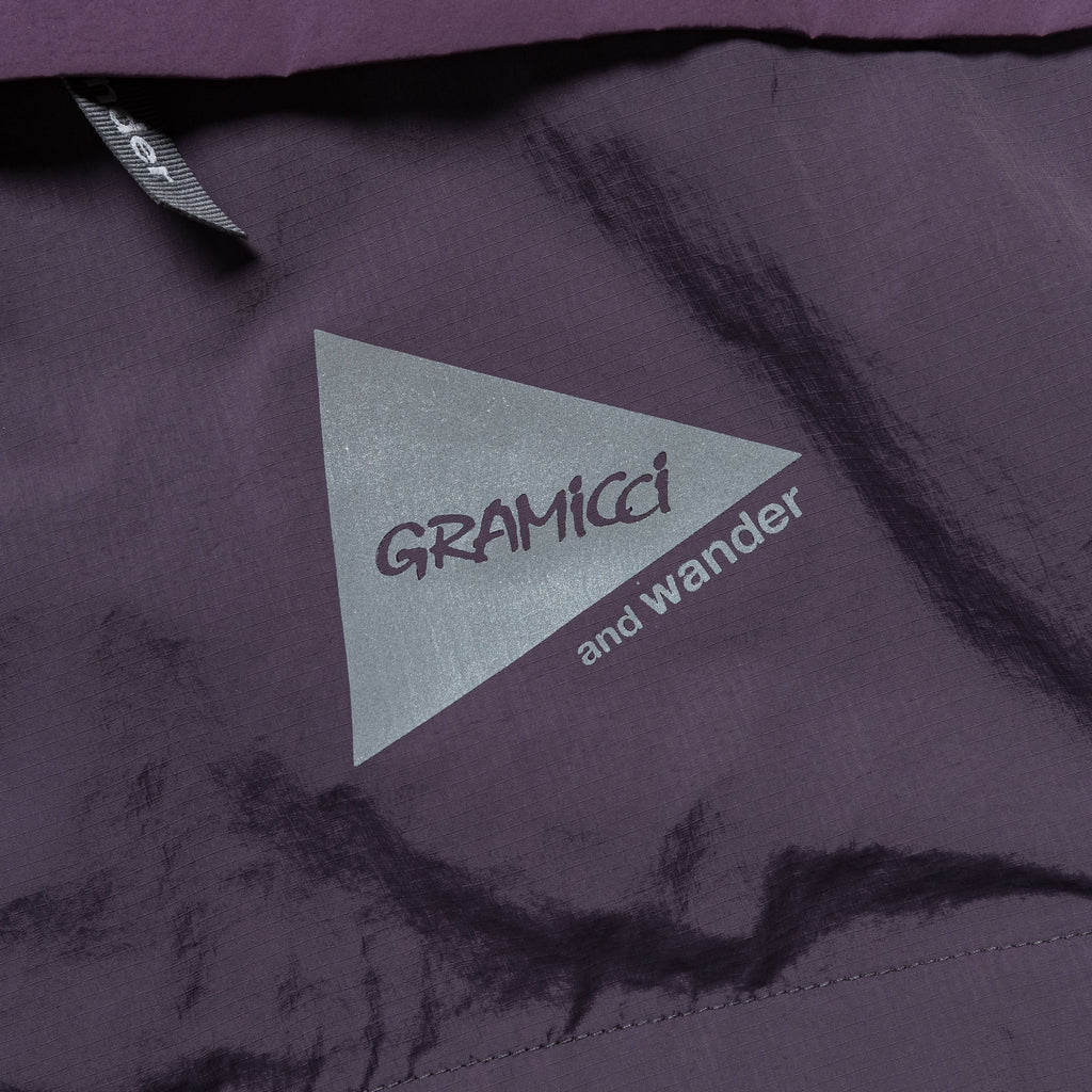Patchwork Wind Hoodie × and wander - Purple
