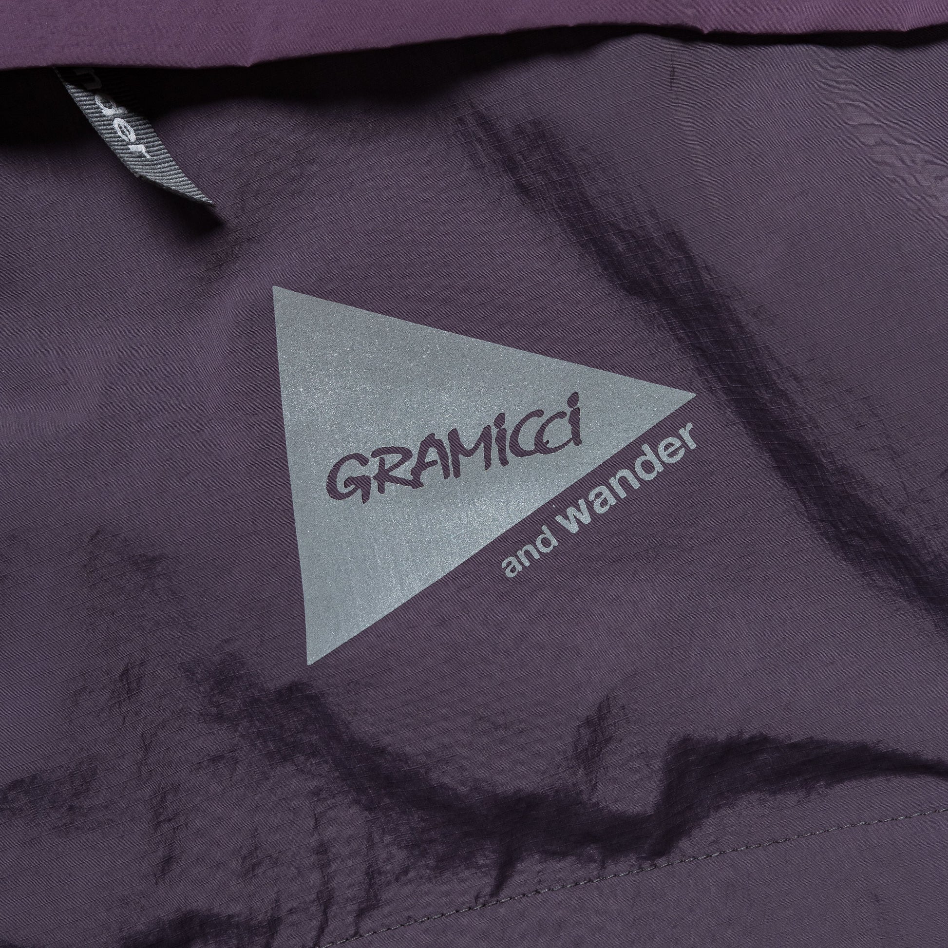 Patchwork Wind Hoodie × and wander - Purple