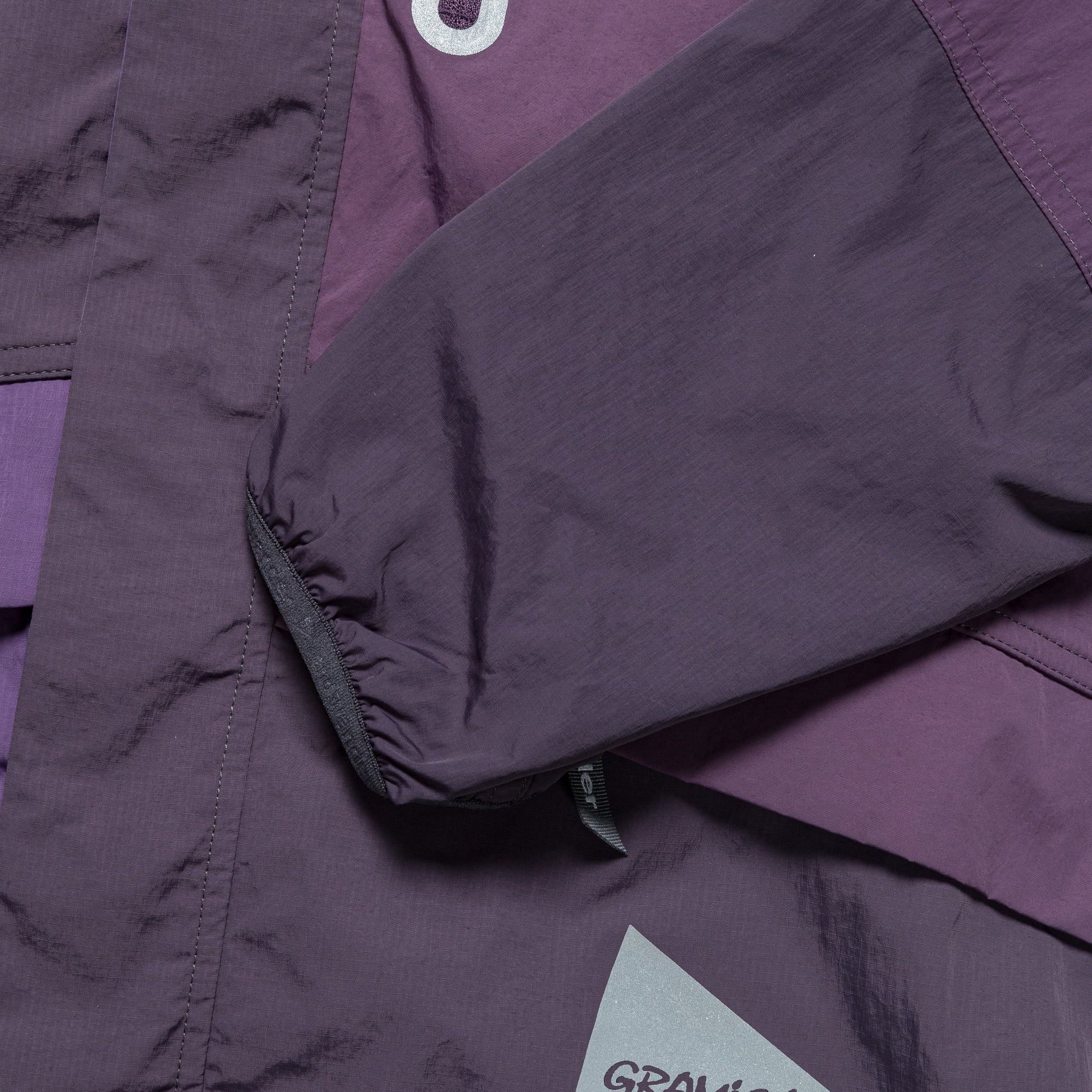 Patchwork Wind Hoodie × and wander - Purple