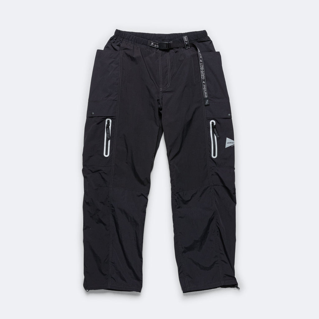 Patchwork Wind Pant × and wander - Black