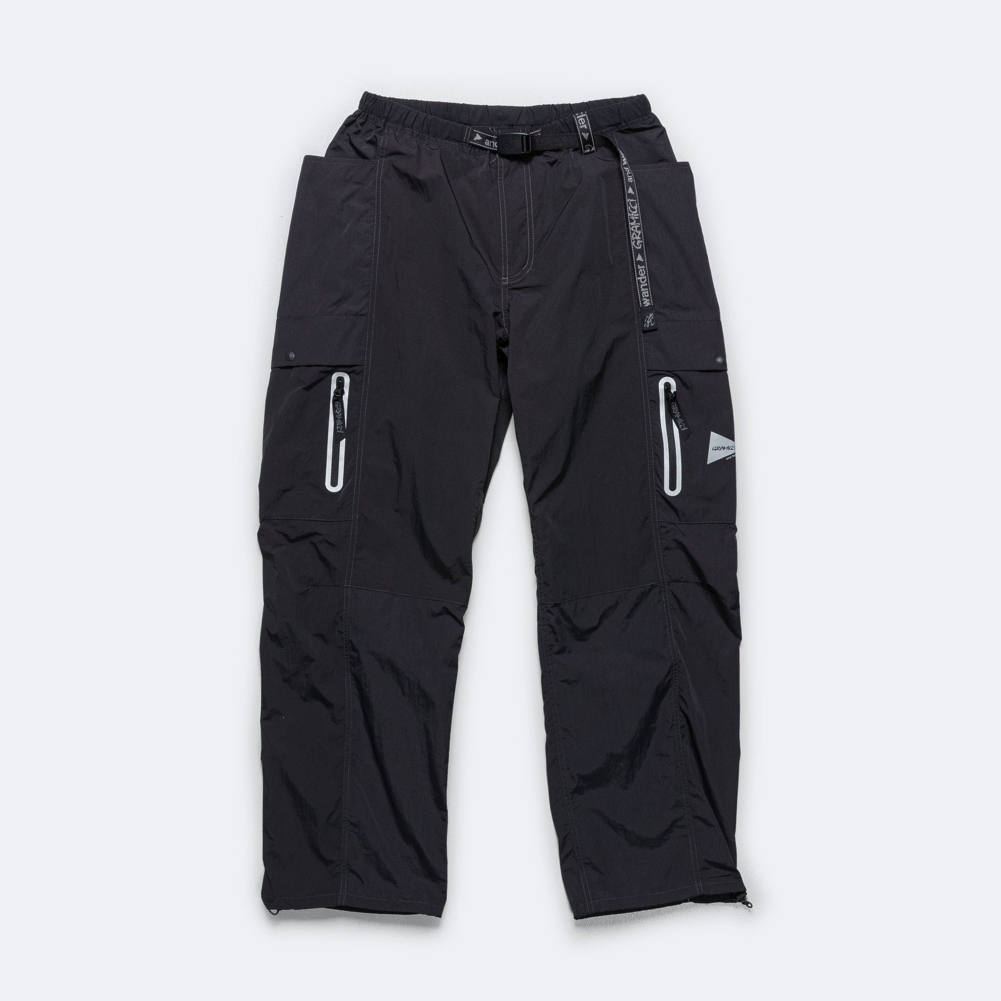 Patchwork Wind Pant × and wander - Black