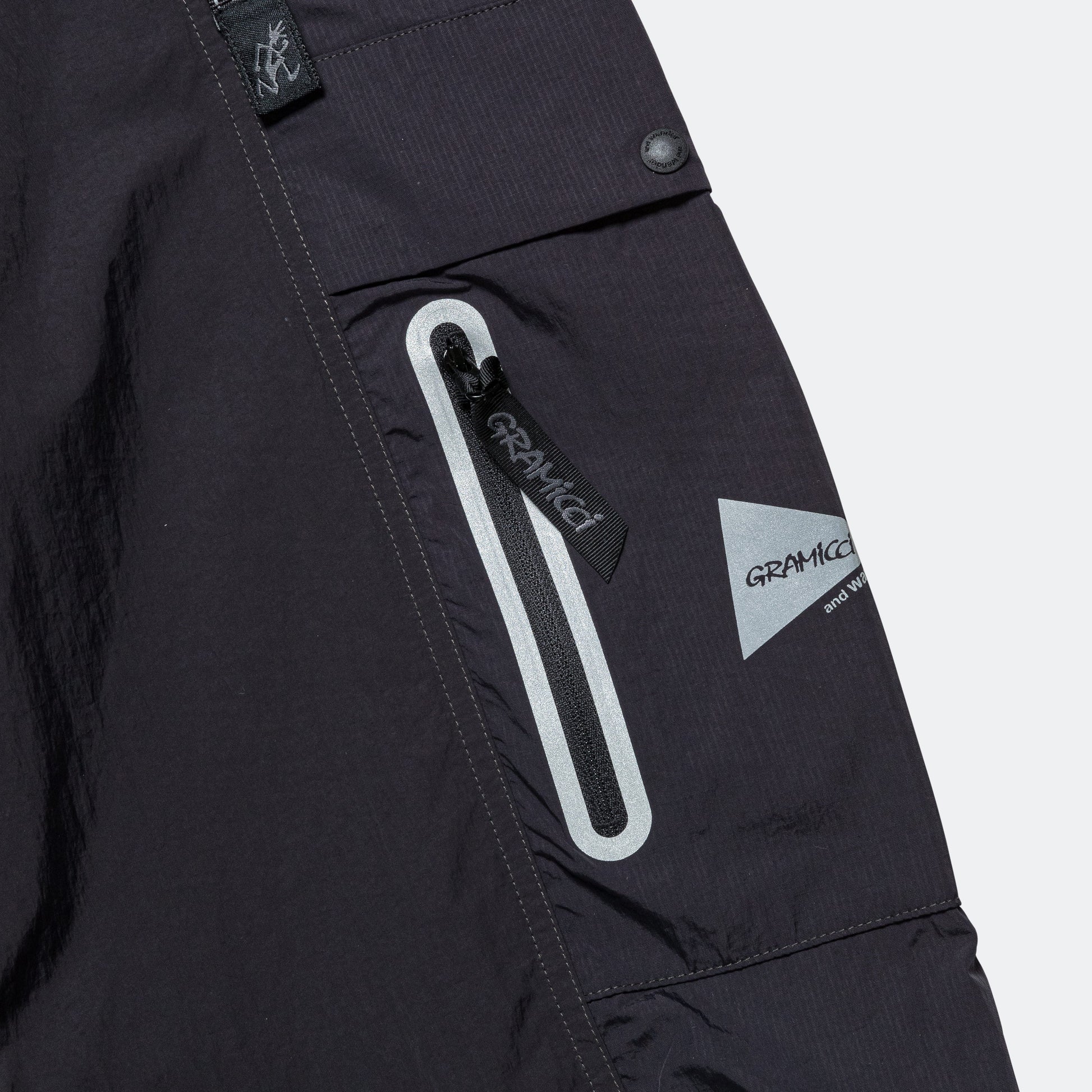 Patchwork Wind Pant × and wander - Black