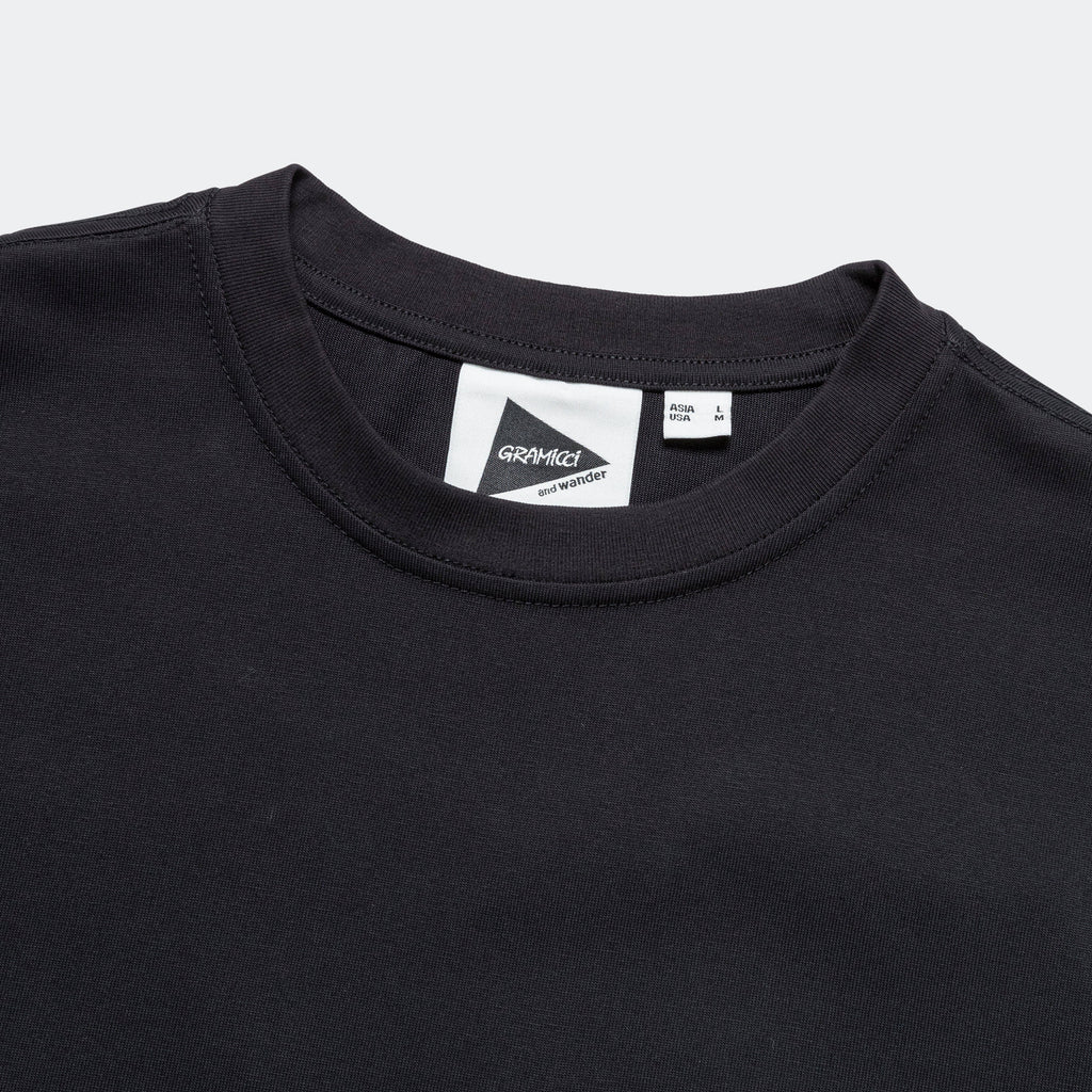 Backprint Tee × and wander - Black