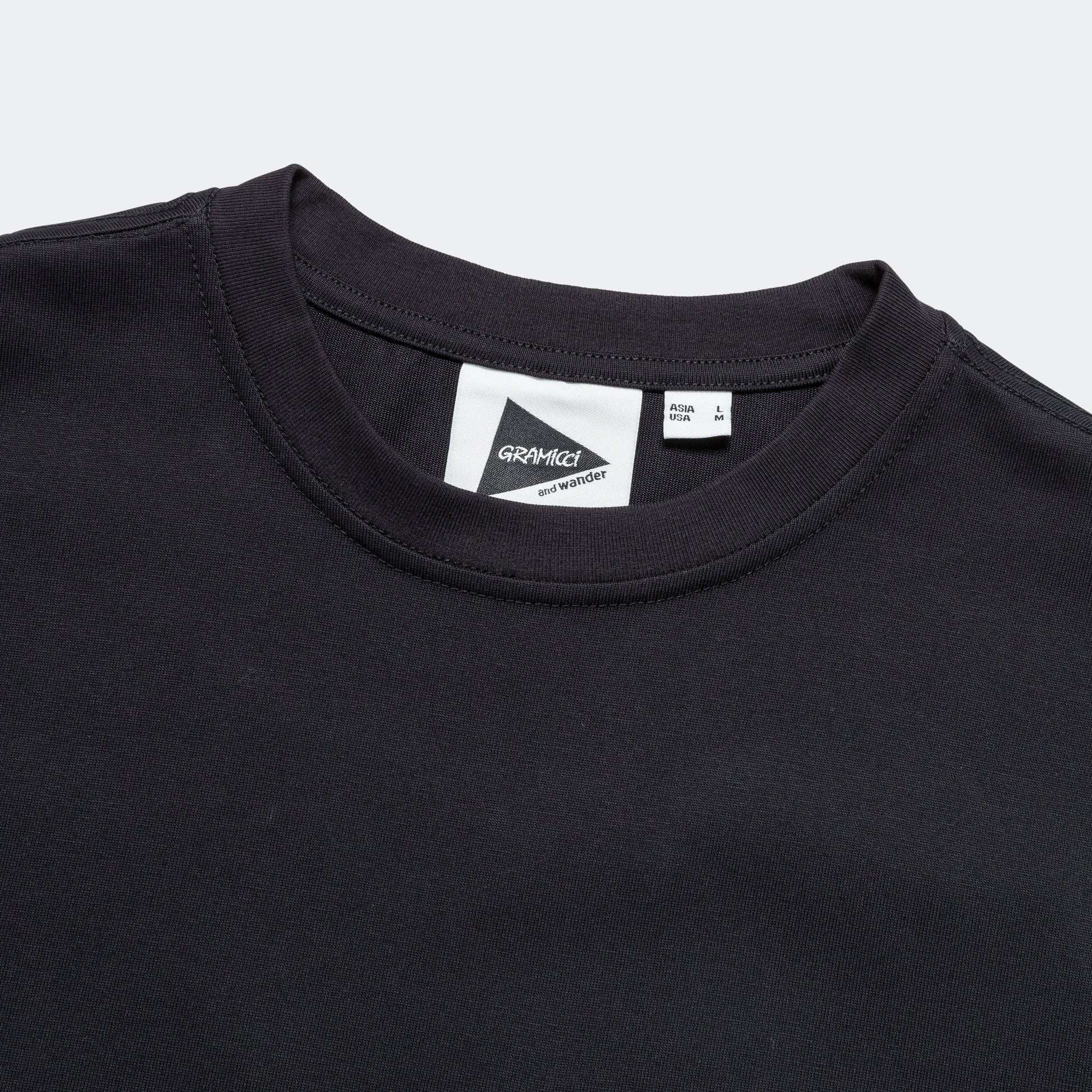 Backprint Tee × and wander - Black
