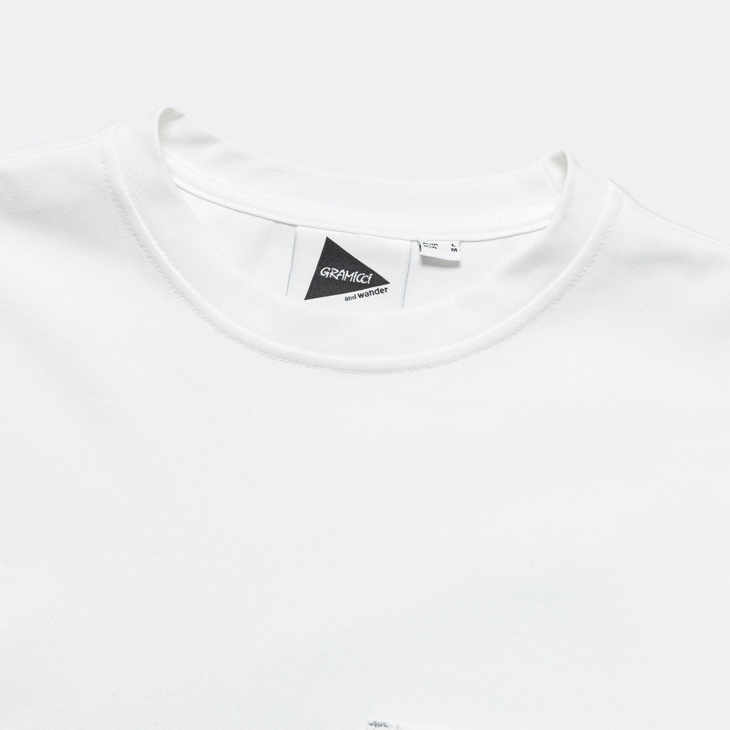 Backprint Tee × and wander - White
