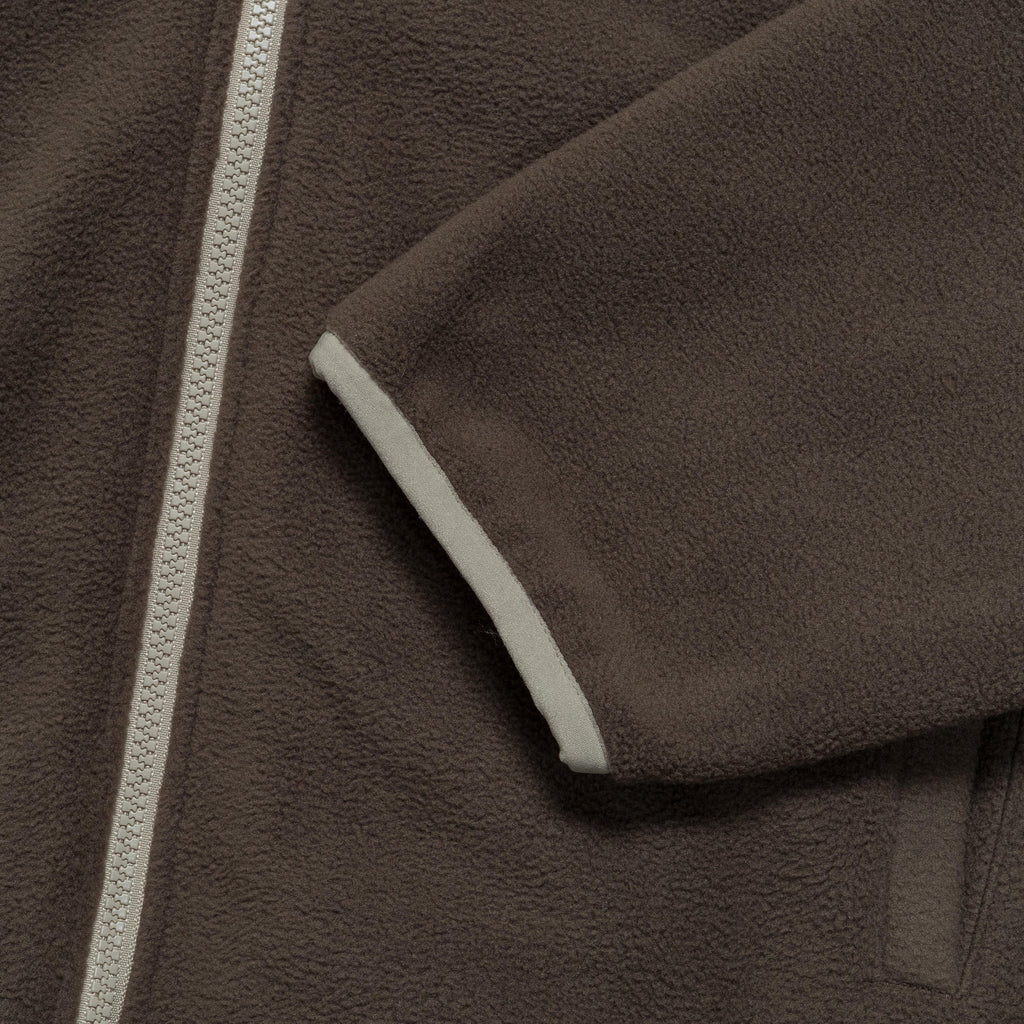 Reversible Fleece Cardigan - Taupe