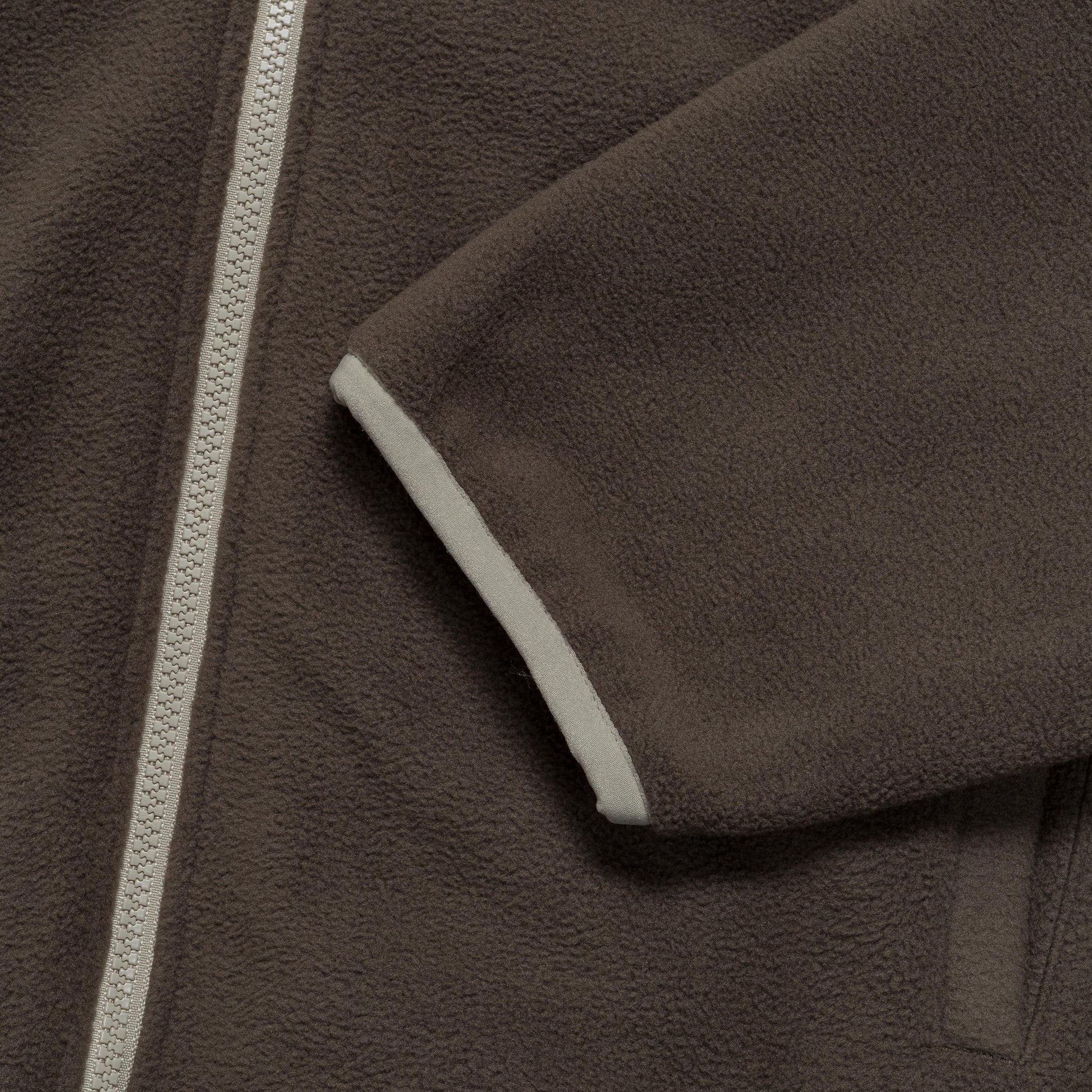 Reversible Fleece Cardigan - Taupe
