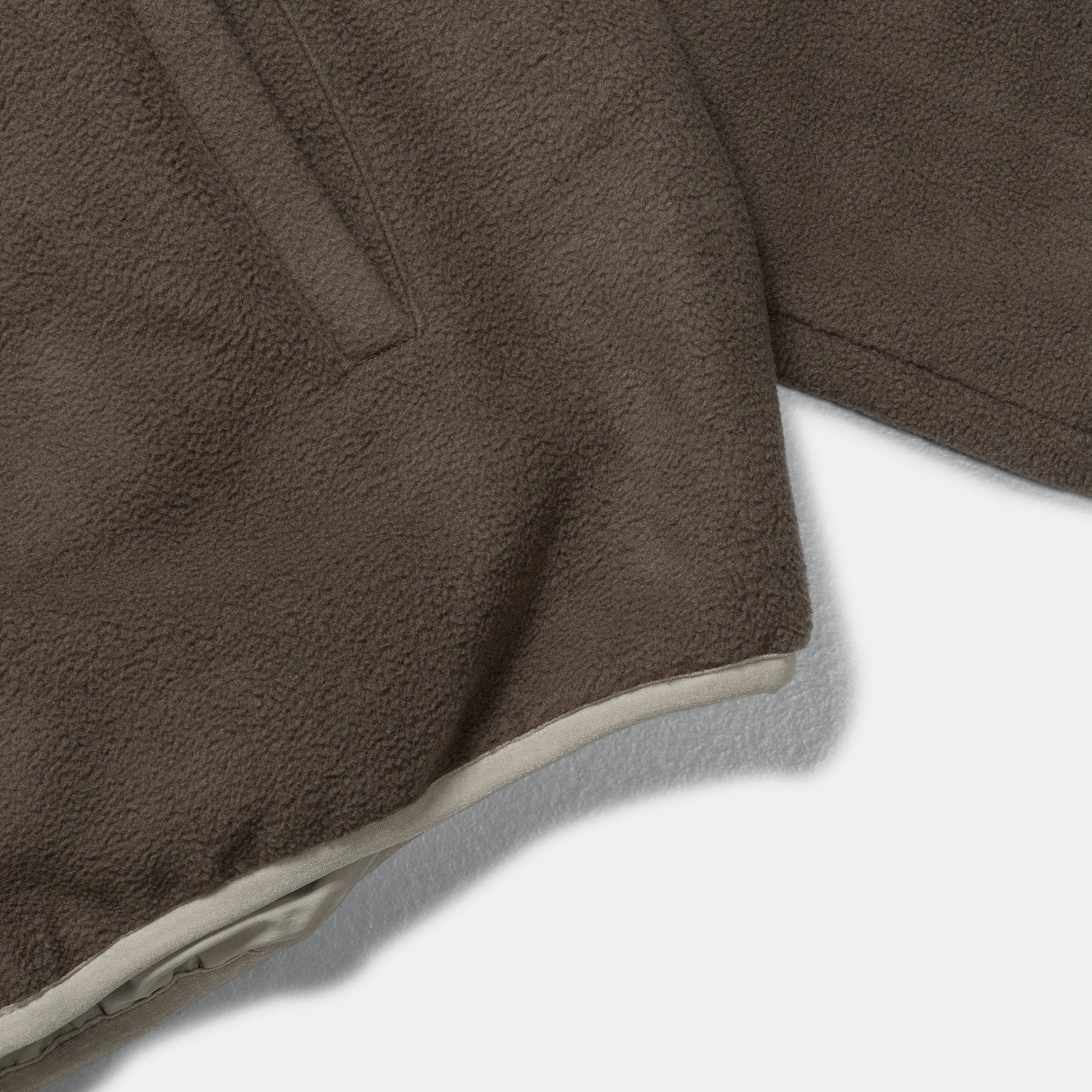 Reversible Fleece Cardigan - Taupe